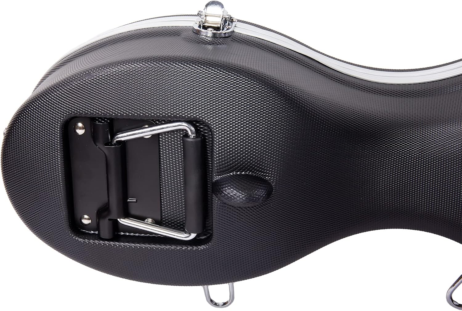 Crossrock Commuter ABS Cello Case for 4/4 & 3/4 | Matte Blue Diamond Shell, Wheels & Backpack Straps – Lightweight Case for Daily Rehearsal & Travel