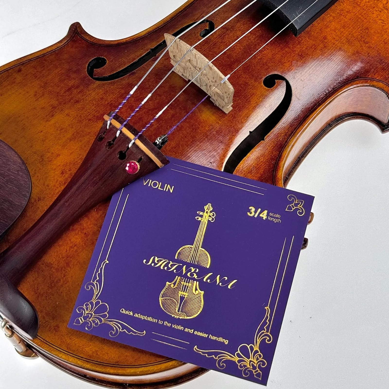 Handmade Creative Violin Fine Tuning Violin Tuners Violin Screw Violin String Adjusters for 3/4 4/4 Violins (20-Sapphire) Fiddle Fine Tuner