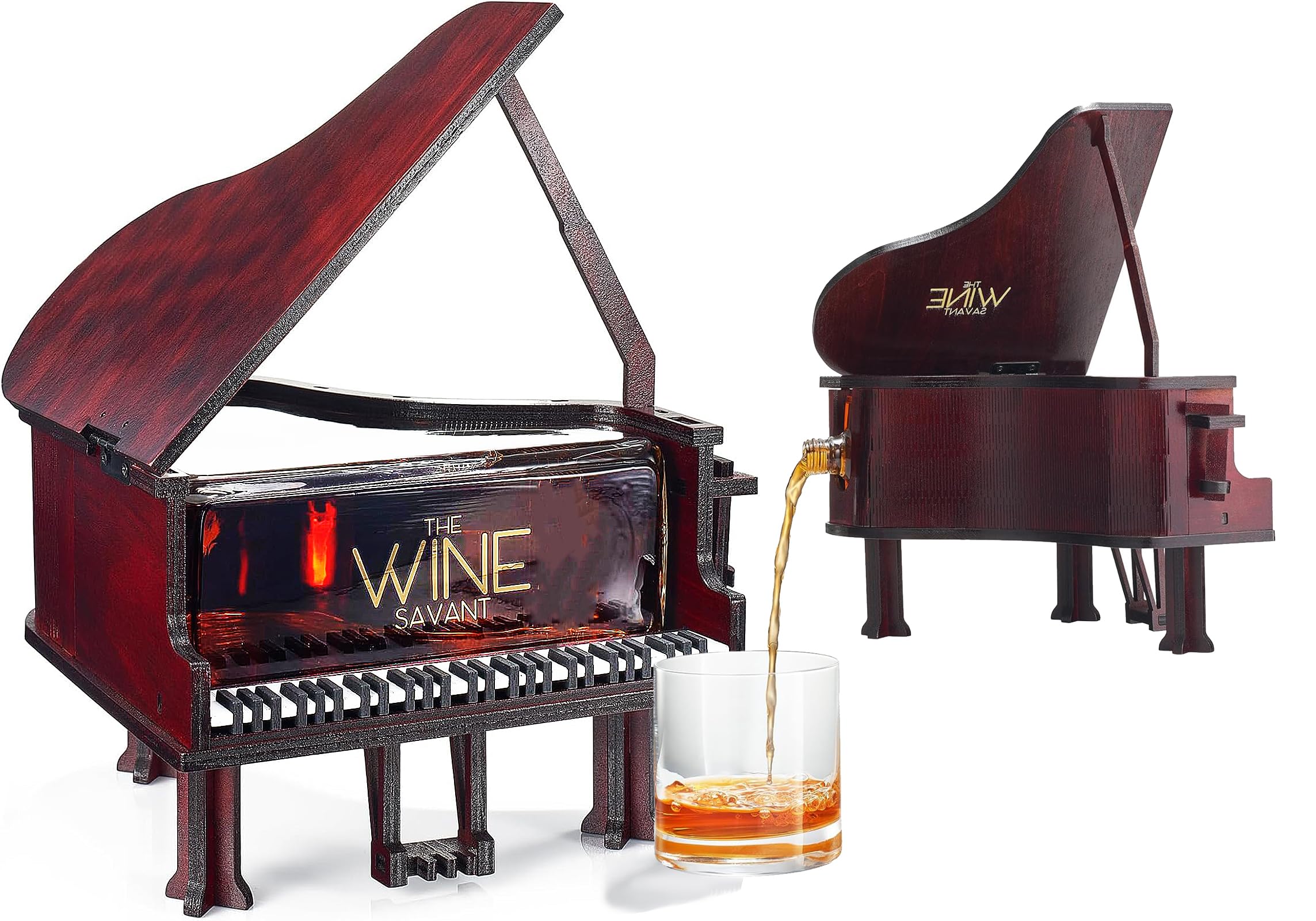 Saxophone Whiskey & Wine Decanter - 34 OZ Decanter Set with Two 10 Oz Whisky Glasses - Bourbon, Scotch, Liquor Gifts for Men, Dad, Father, Music Lover Gifts, Classical Instrument Room Home Décor