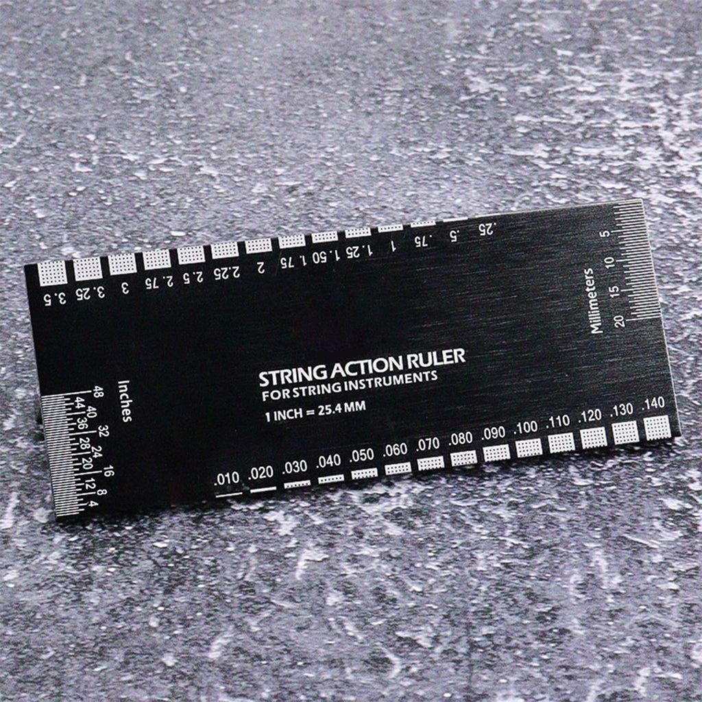Guitar String Action Gauge Ruler, Guitars Height Gauge Guitars Set Up Repairing Luthier Tool for Guitar, Ukulele, Banjos