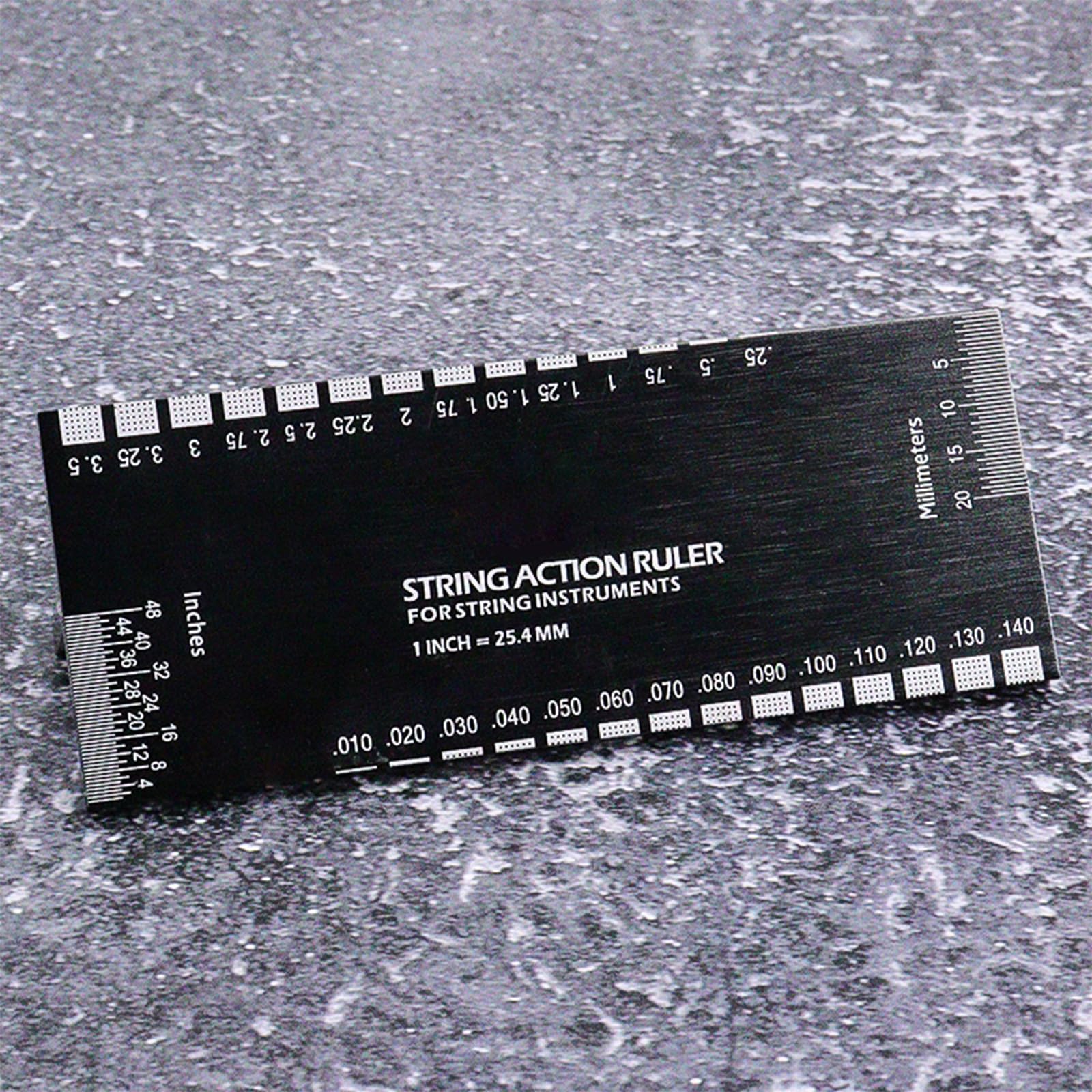 Guitar String Action Gauge Ruler, Guitars Height Gauge Guitars Set Up Repairing Luthier Tool for Guitar, Ukulele, Banjos