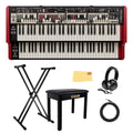 Nord Stage 4 88-Key Digital Piano Bundle with Adjustable Stand, Bench, Sustain Pedal, Headphones, Instrument Cable, and Austin Bazaar Polishing Cloth