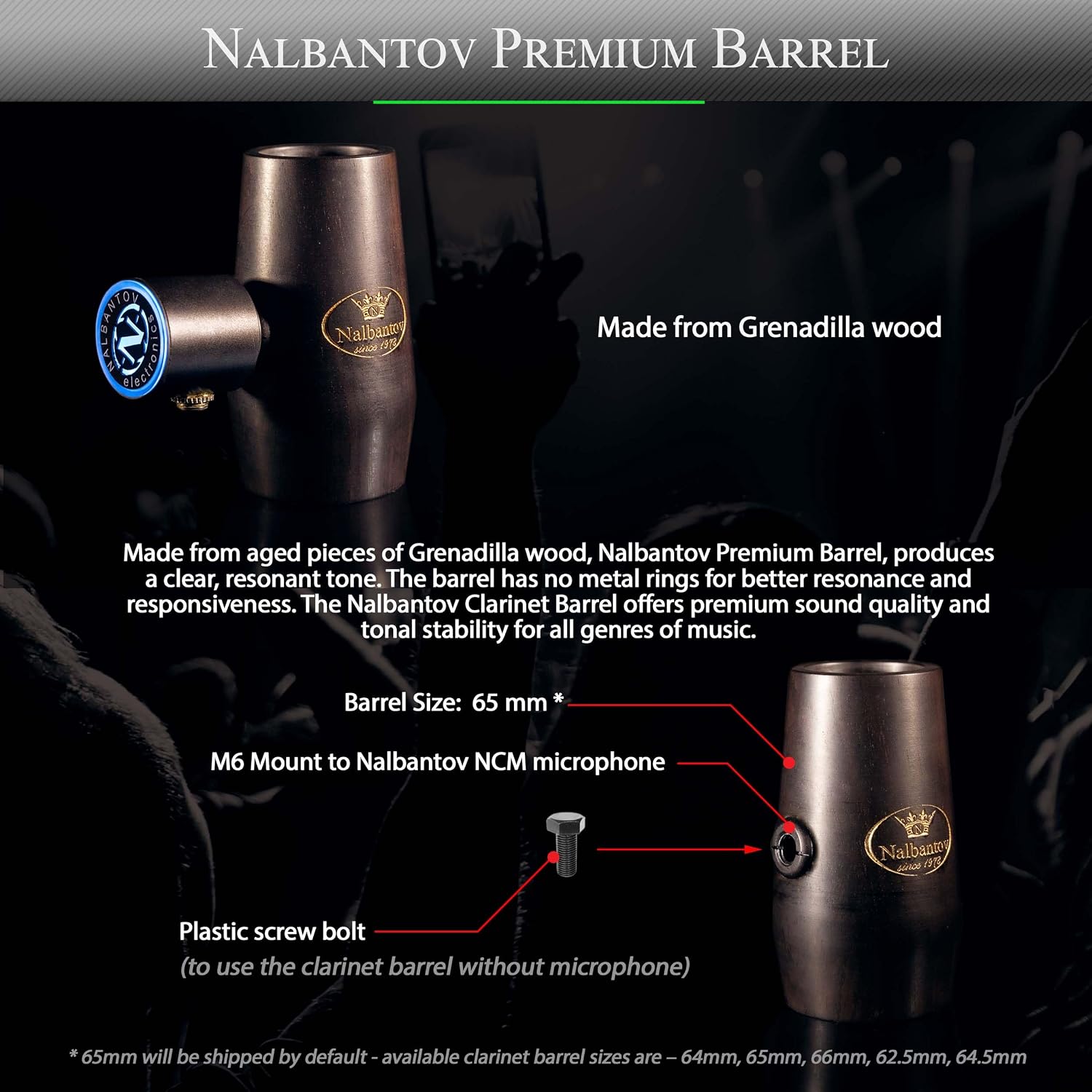 Clarinet Microphone NCM 622 Wireless Set SCW for Buffet Crampon RC Prestige