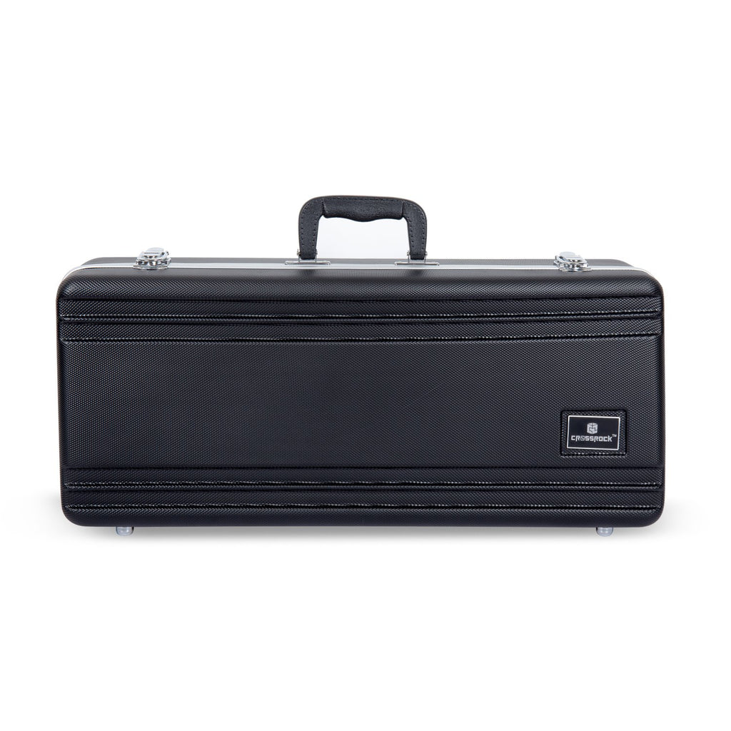 Crossrock ABS Trumpet Case for Bb Horn | Red Finish, Black Velvet Interior, Security Lock, Metal Feet & Detachable Strap