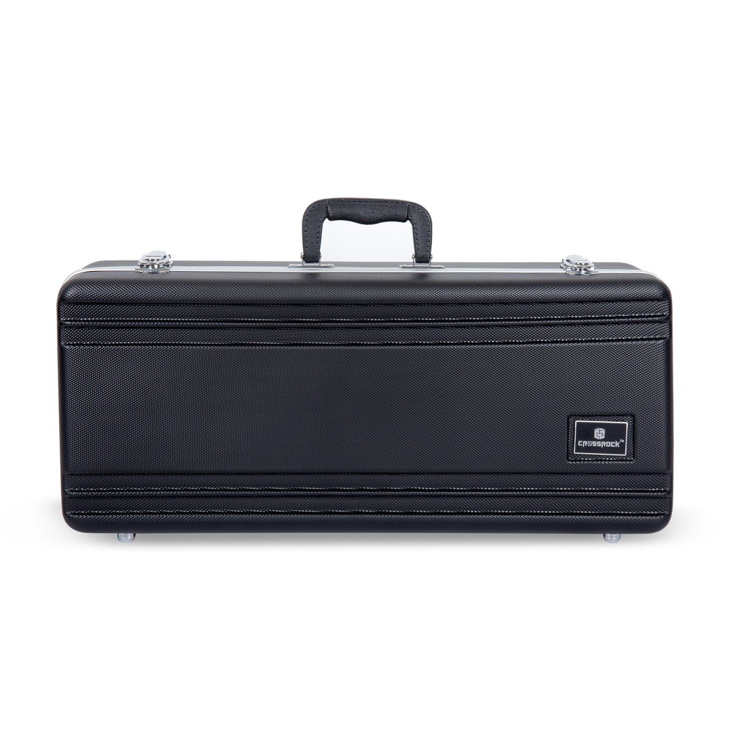 Crossrock ABS Trumpet Case for Bb Horn | Red Finish, Black Velvet Interior, Security Lock, Metal Feet & Detachable Strap