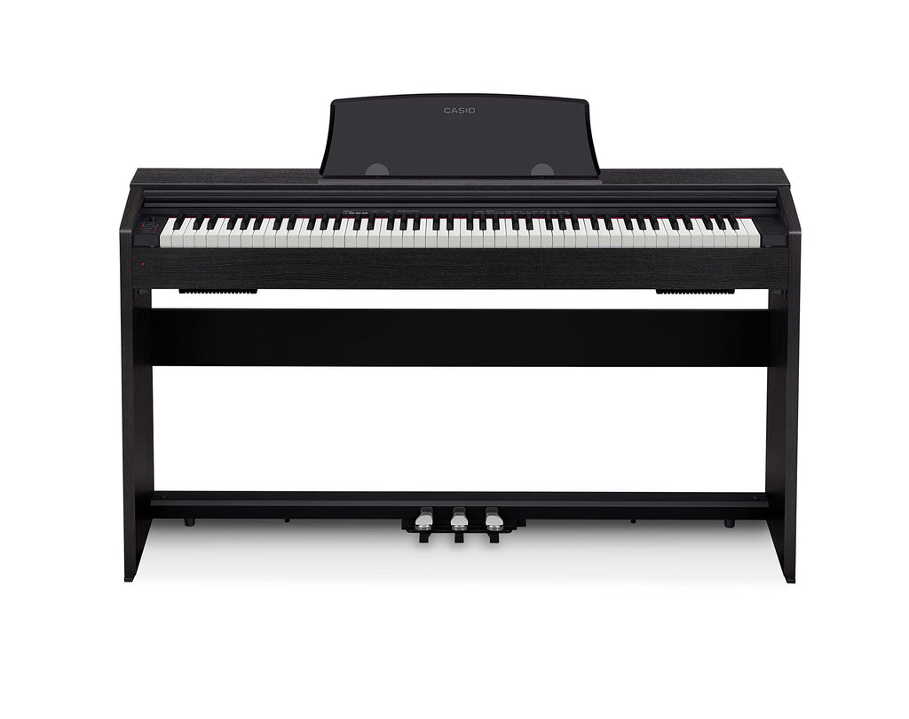 Casio PX-770 Privia Digital Piano - Black Bundle with Furniture Bench, Headphones, Instructional Book, Online Lessons, Instructional DVD, and Austin Bazaar Polishing Cloth
