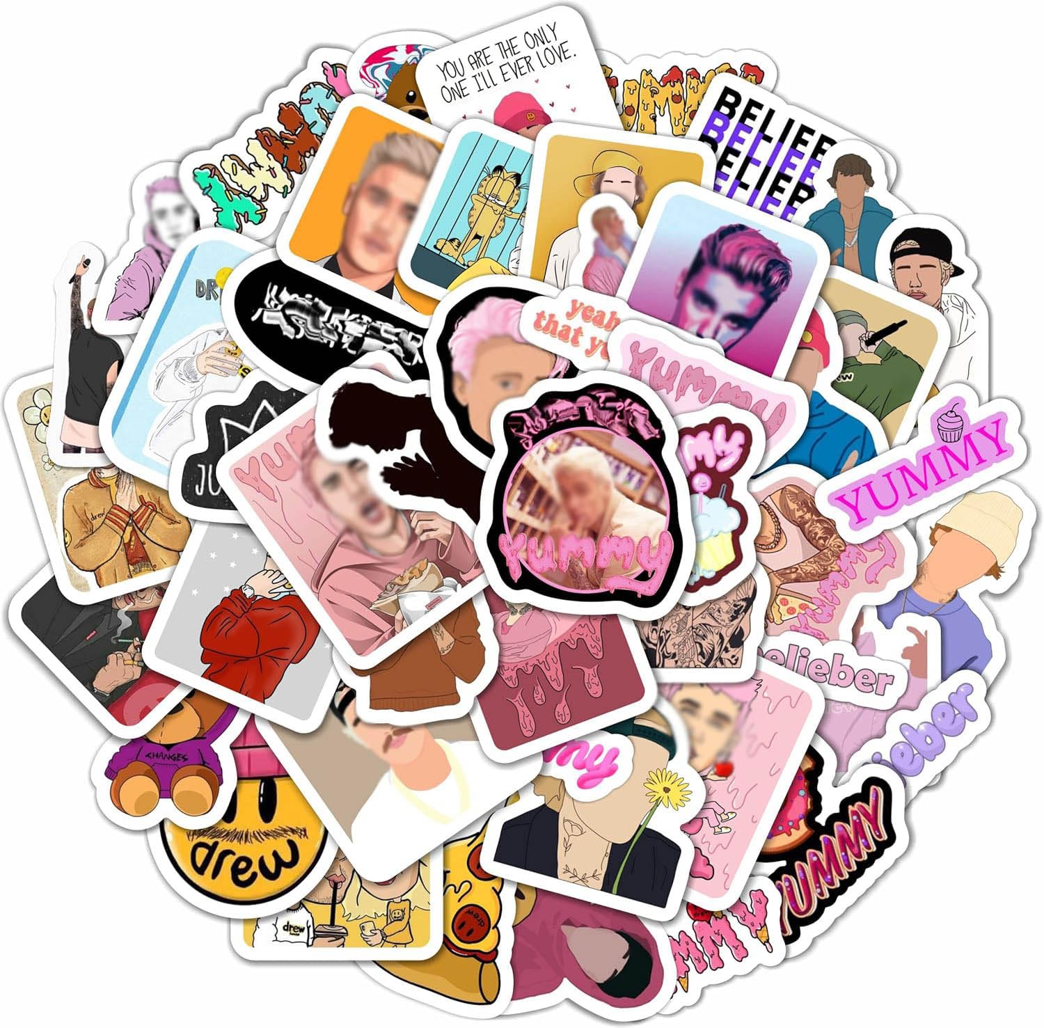 100Pcs Violin Stickers for Water Bottle and Laptop - Violin Party Supplies & Decorations, Waterproof Vinyl Decals, Music and Instrument Stickers, Gifts for Women & Men