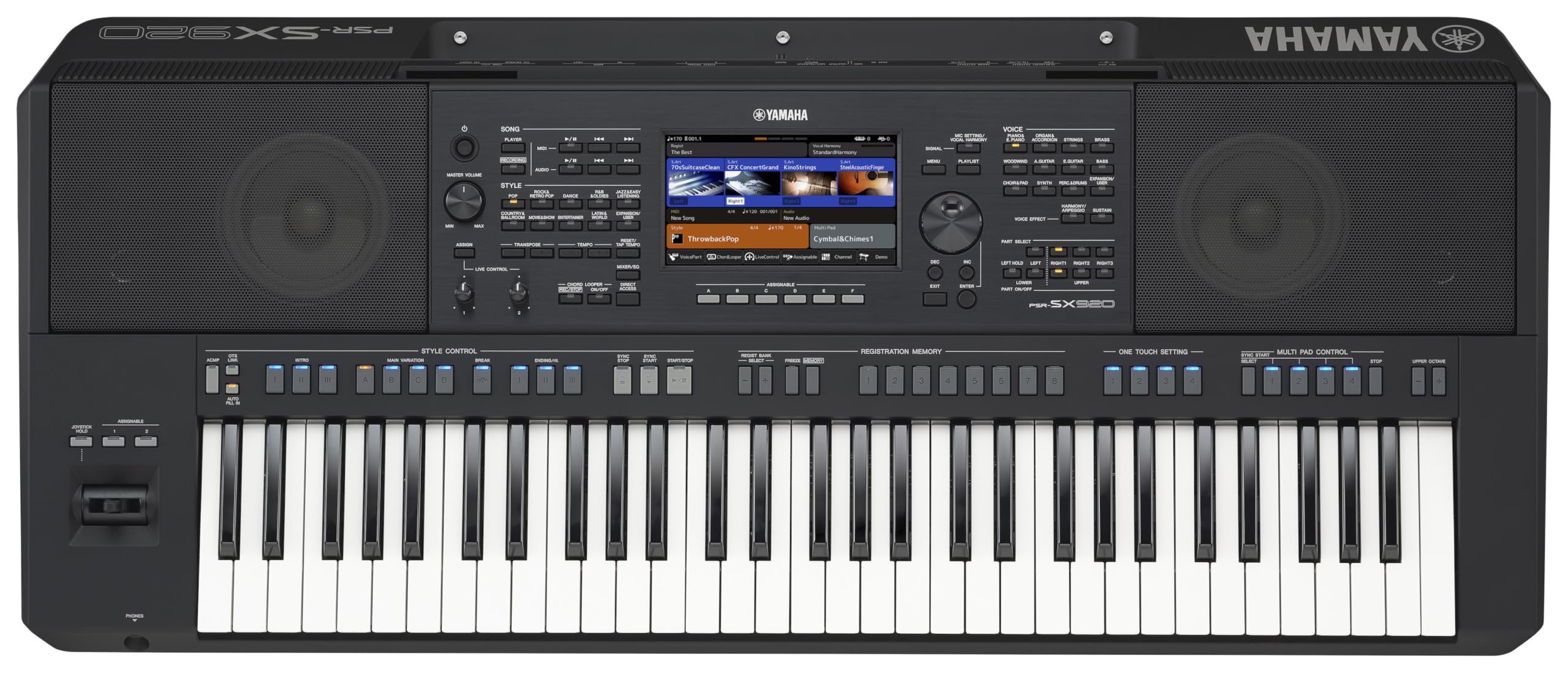 Yamaha 61-Key Arranger Keyboard with Premium Sound, Live Control Knobs and Included Content PSRSX920