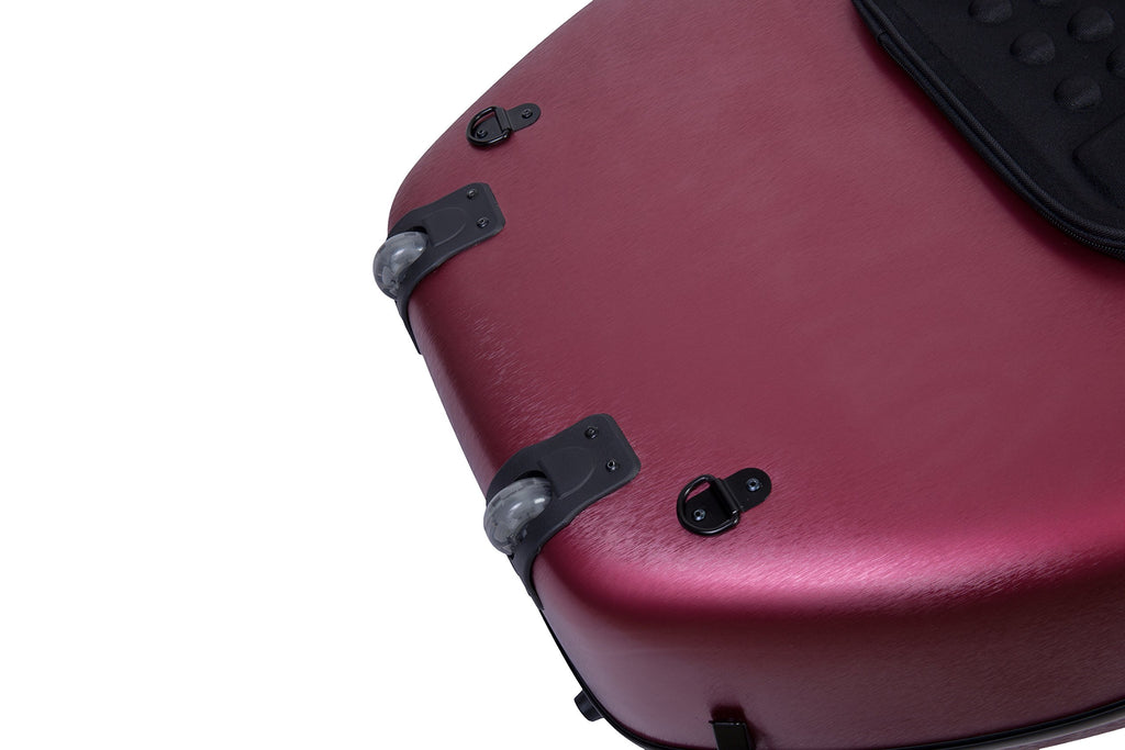 Crossrock Poly Carbon Cello Case for 4/4 Full-Size | Matte Blue Finish, Wheels, Lightweight & Durable – Best for School Orchestra & Student Musicians