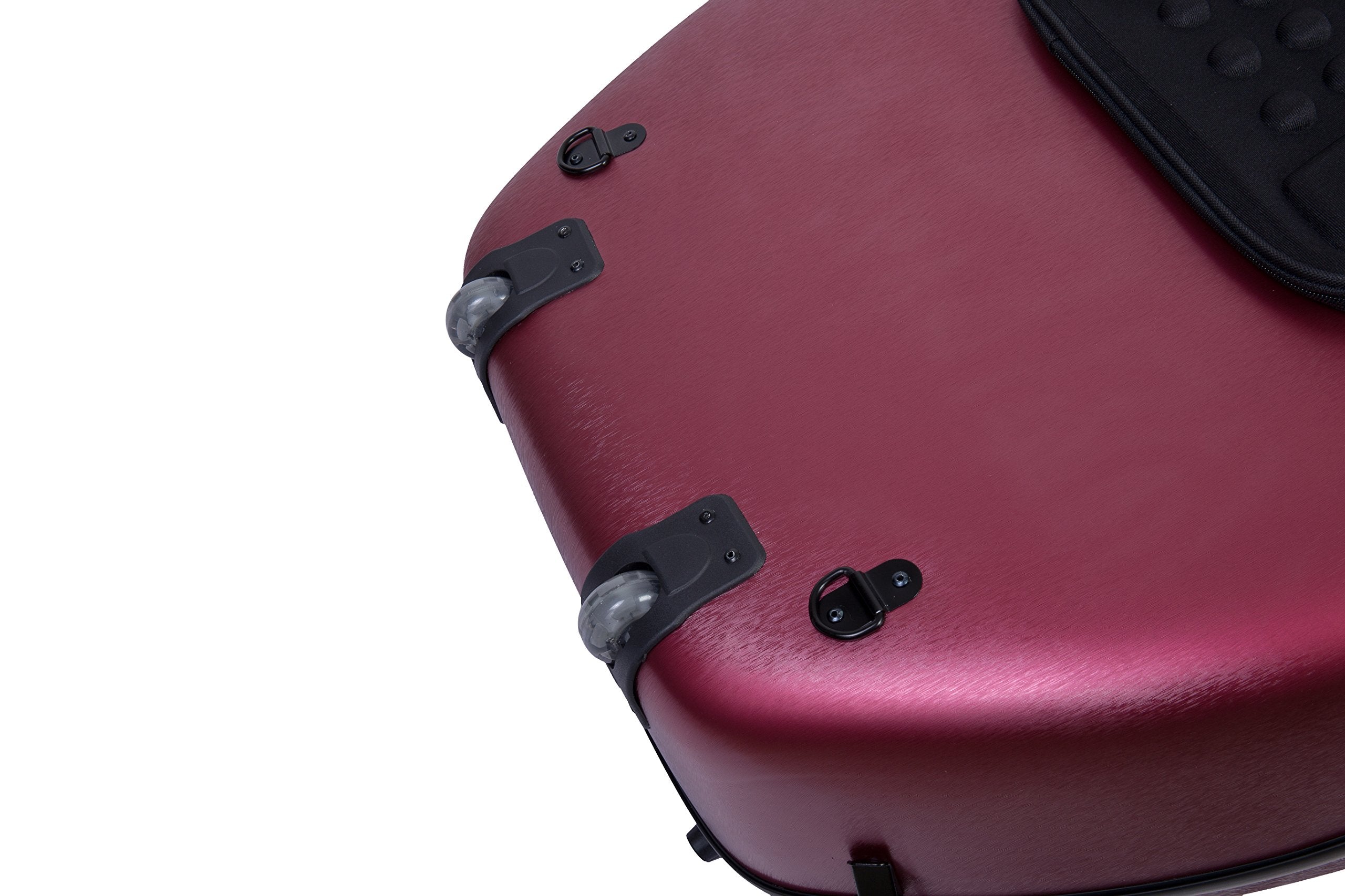 Crossrock Poly Carbon Cello Case for 4/4 Full-Size | Matte Blue Finish, Wheels, Lightweight & Durable – Best for School Orchestra & Student Musicians