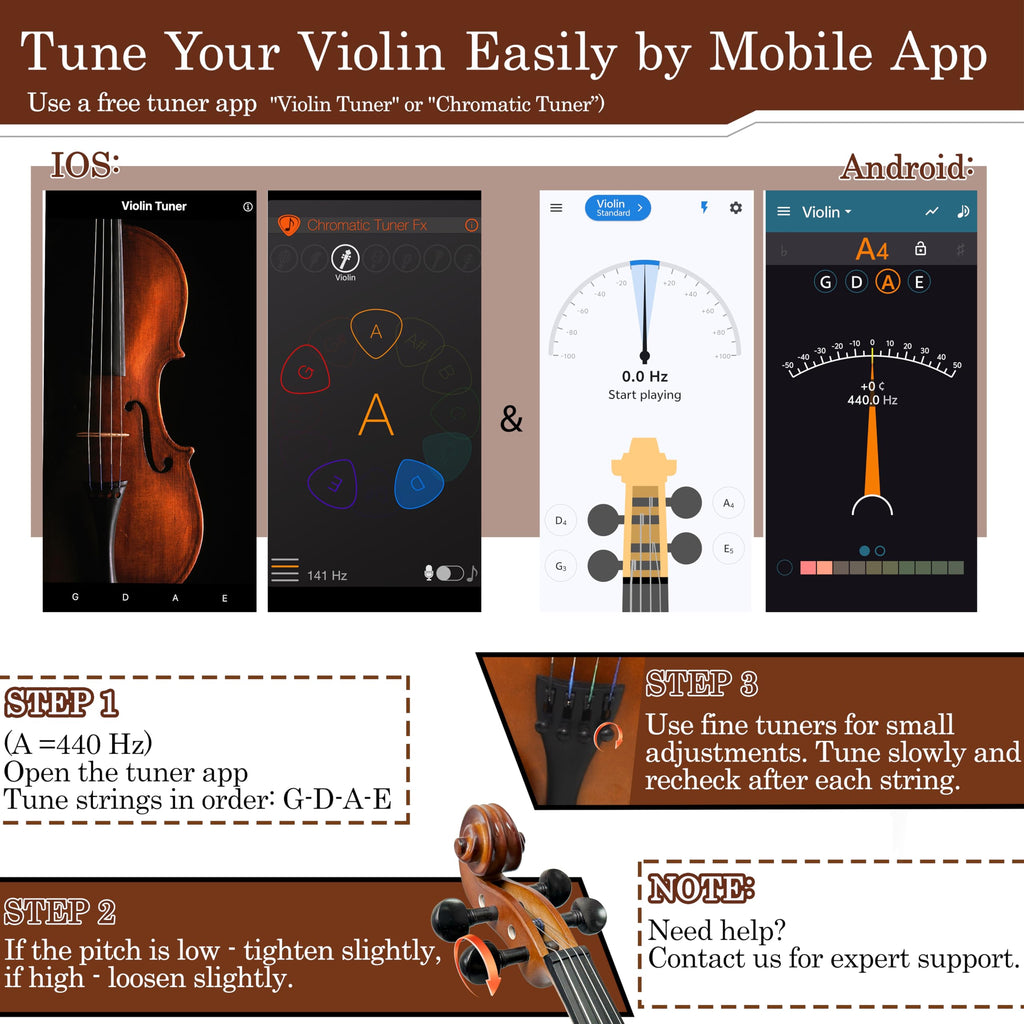 Violin 4/4 Full Size Kit, Violin Fiddle Set for Beginner Adults Students with Rosewood Bow, Violin Case, Shoulder Rest, Extra Strings and Bridge(Plywood, Full)
