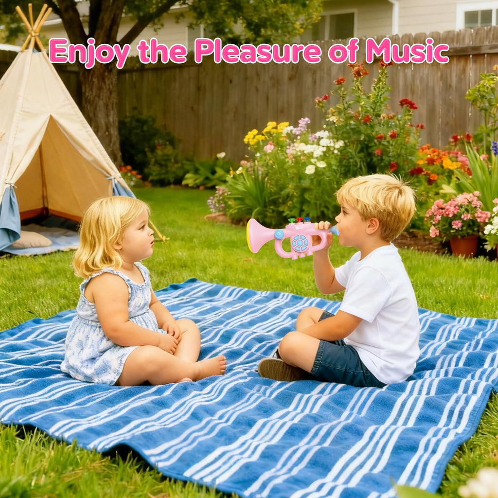 Generic Toddler Musical Trumpet Toy for Kids - 2026 Upgraded Musical Enlightenment Instrument Toy, Develops Musicality, for Boys Girls Ages 3 4 5 6 7 8, Pink