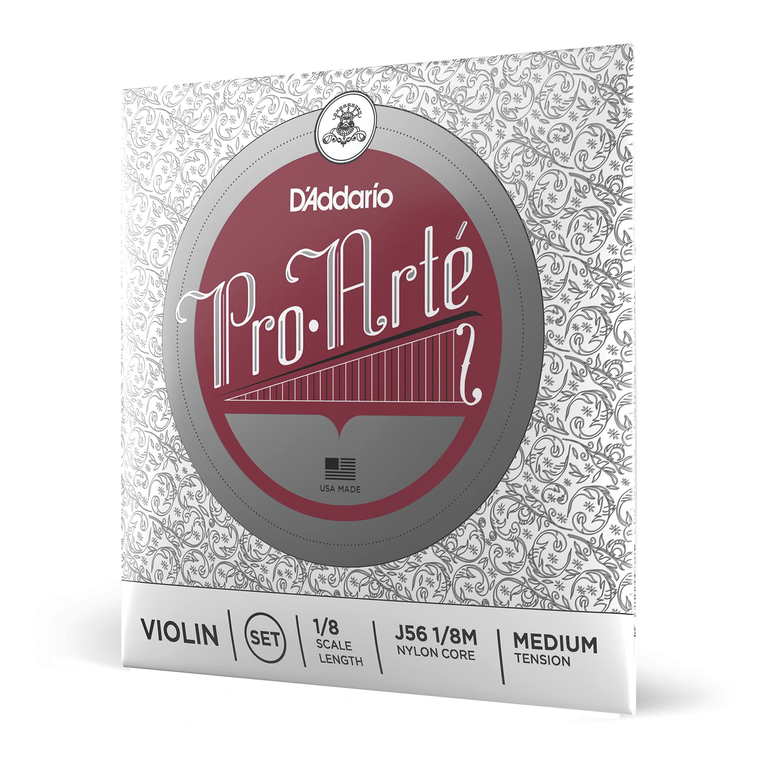 D'Addario J56 4/4M Pro-Arte Nylon violin Strings, Medium
