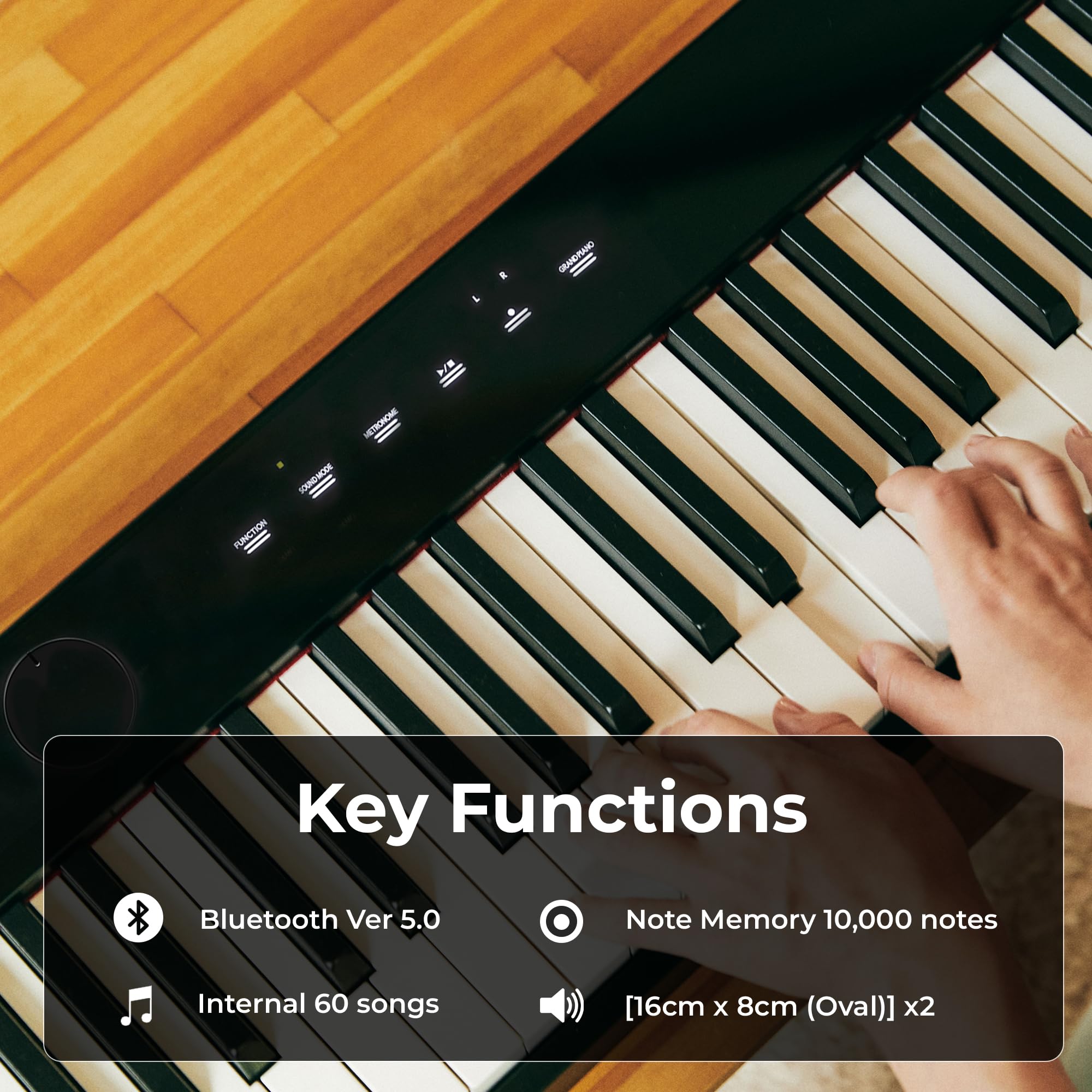 Casio PX-S1100 Privia Digital Piano - Black Bundle with CS-68 Furniture Stand, SP-34 Three Pedal System, Furniture Bench, Instructional Book, Instructional Video, and Austin Bazaar Polishing Cloth