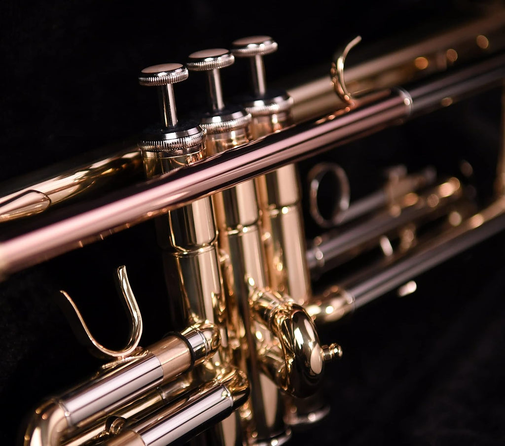 Trumpet Herche Superior Bb Trumpet M1 | Professional Instruments for all levels | MONEL VALVES | Rosebrass/Nickel-Silver/Gold | Solid Feel and Sound