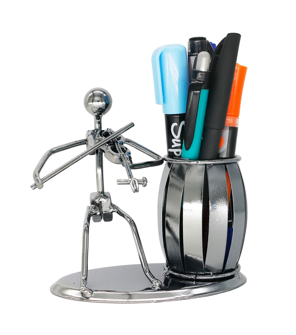 Metal Pencil Holder, Office Supply Pen Organizer Desktop Decoration Stand Container (Cello)
