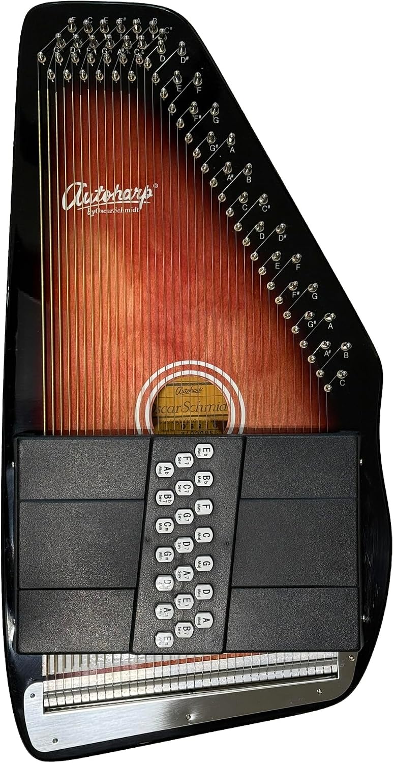 Oscar Schmidt OS21C 21 Chord Classic Autoharp with Instrument Alley AC445 Padded Gig Bag, Tuner, Polish, Tool, Picks Bundle Package