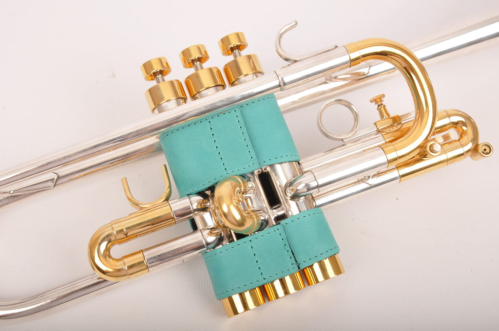 Trumpet valve guard by KGUBrass is the leather trumpet valve protector made of luxurious mild and thick material; use as protection from corrosion, scratches and stains (Marsala)