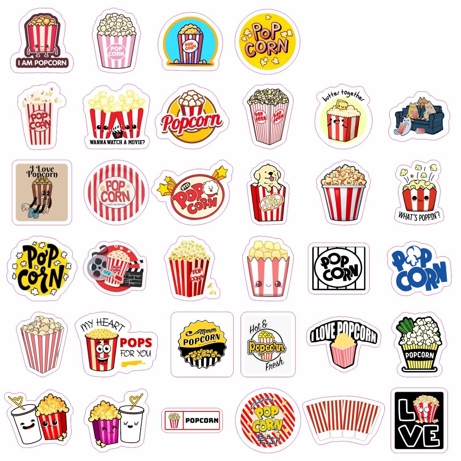 100Pcs Violin Stickers for Water Bottle and Laptop - Violin Party Supplies & Decorations, Waterproof Vinyl Decals, Music and Instrument Stickers, Gifts for Women & Men