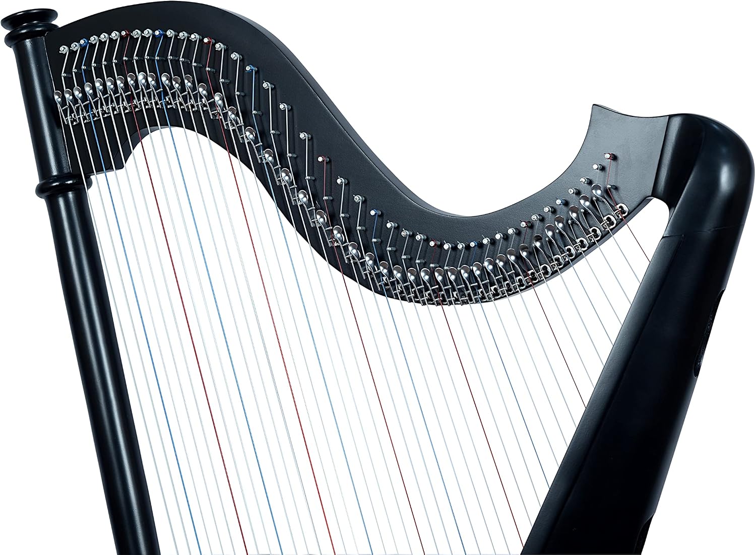 Sturgis Midwest 42 Strings Black Celtic Irish Lever Harp with Extra Strings and Tuner