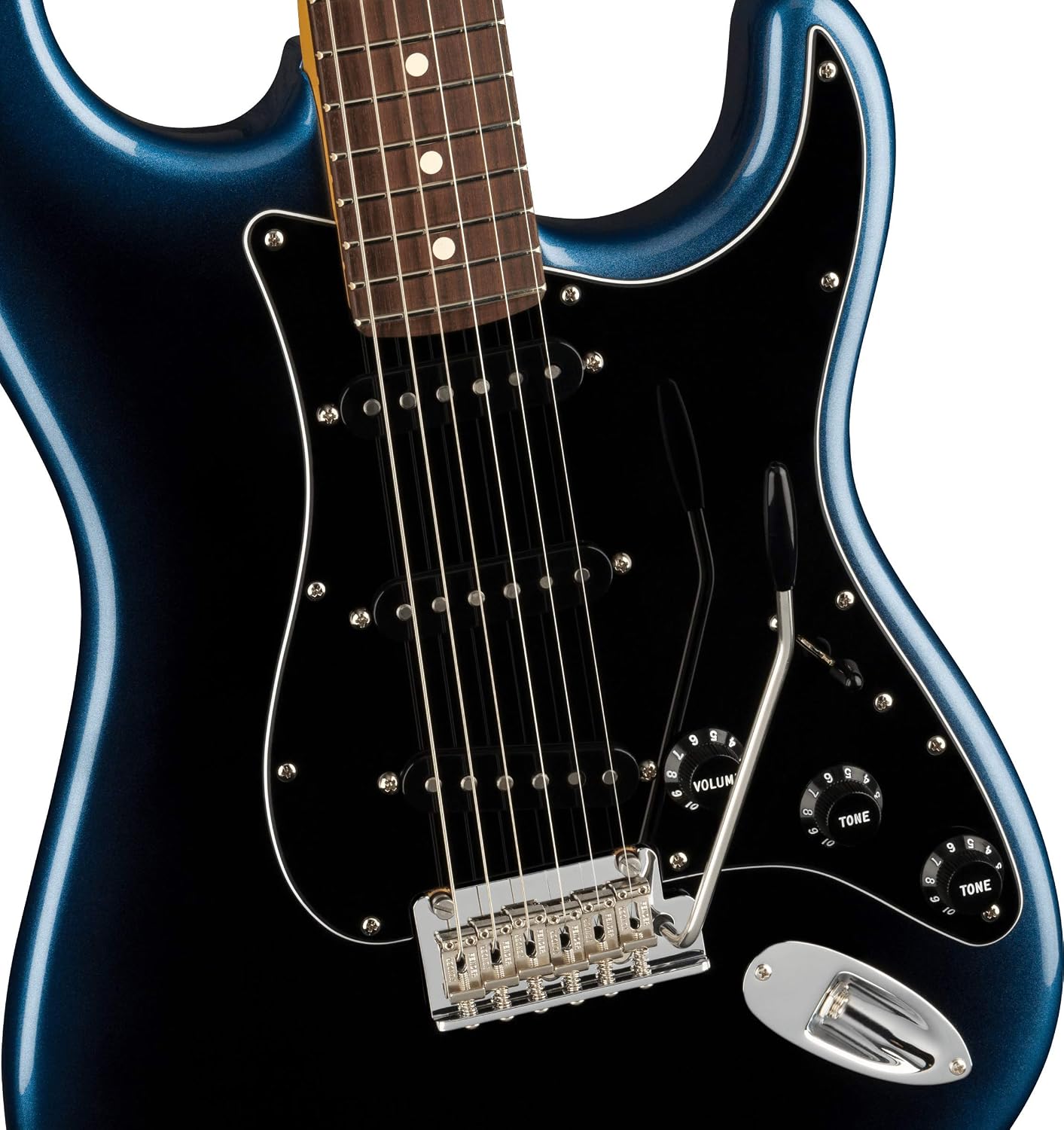 Fender American Professional II Stratocaster - Dark Night with Rosewood Fingerboard | Alder Body, Deep C Maple Neck, Rosewood Fingerboard, V-Mod Ii Single-Coil Pickups, 2-Point Tremolo