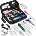 MIFOGE 25-Piece Guitar Repair Tools Kit with Carry Bag | Maintenance Tool with Ruler Gauge Measuring Tool Hex Wrench Files for Acoustic Electric guitar Ukulele Bass Banjo
