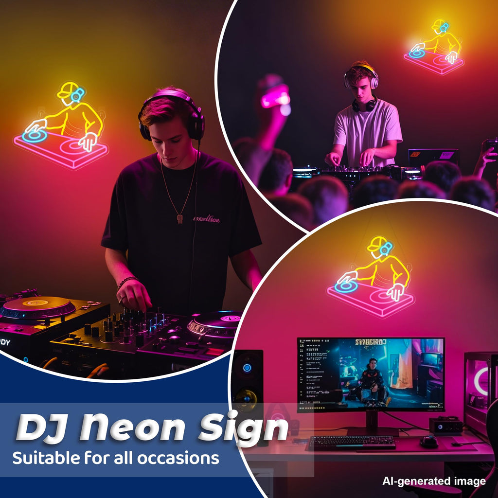 CoolGift Mart Acoustic Guitar Neon Light, Dimmable LED Guitar Neon Wall Sign USB Powered, Decorations for Bedroom Living Room Man Cave Music Studio, Gift for Guitar Players Guitarists Music Lovers
