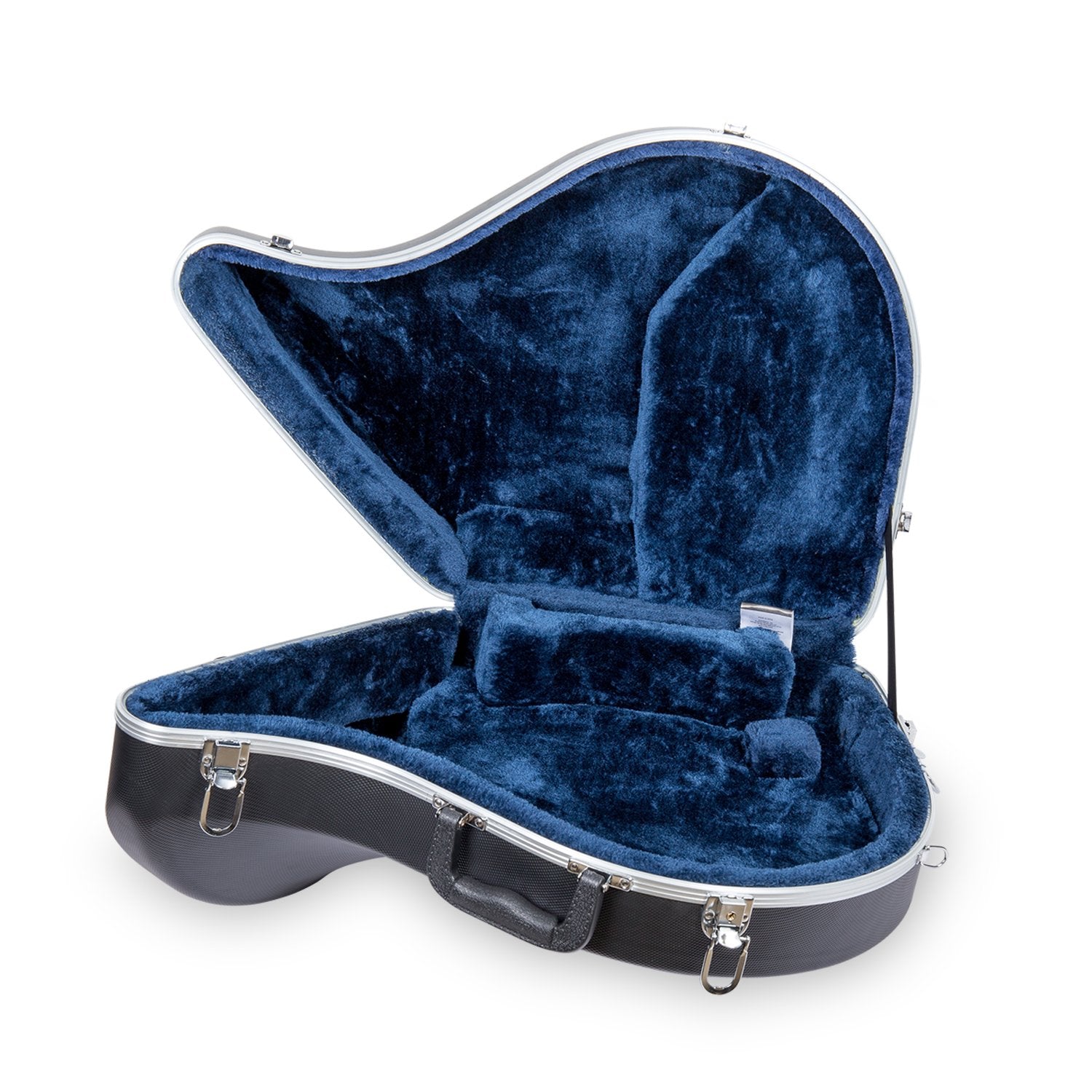 Crossrock ABS Trumpet Case for Bb Horn | Textured Blue Finish with Velvet Interior, Security Lock, Metal Feet & Detachable Strap (CRA862TRBL)