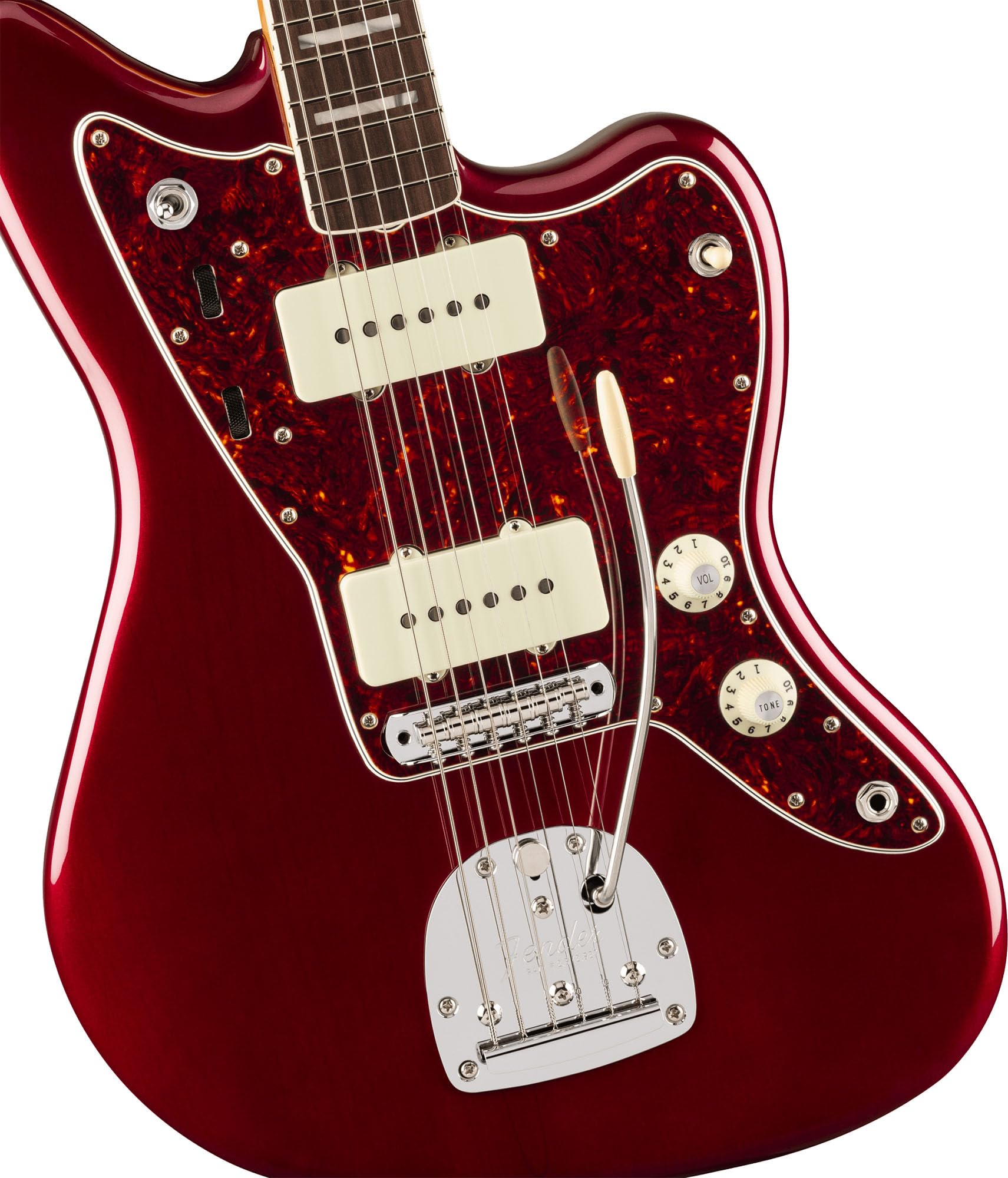 Fender Johnny Marr Jaguar - Olympic White Bundle with Tweed Case, Cable, Strap, and Guitar Cleaning Kit
