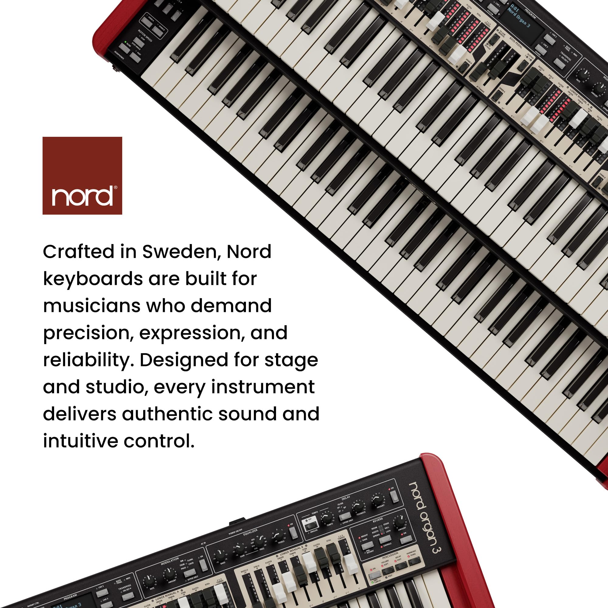 Nord Stage 4 88-Key Digital Piano Bundle with Adjustable Stand, Bench, Sustain Pedal, Headphones, Instrument Cable, and Austin Bazaar Polishing Cloth