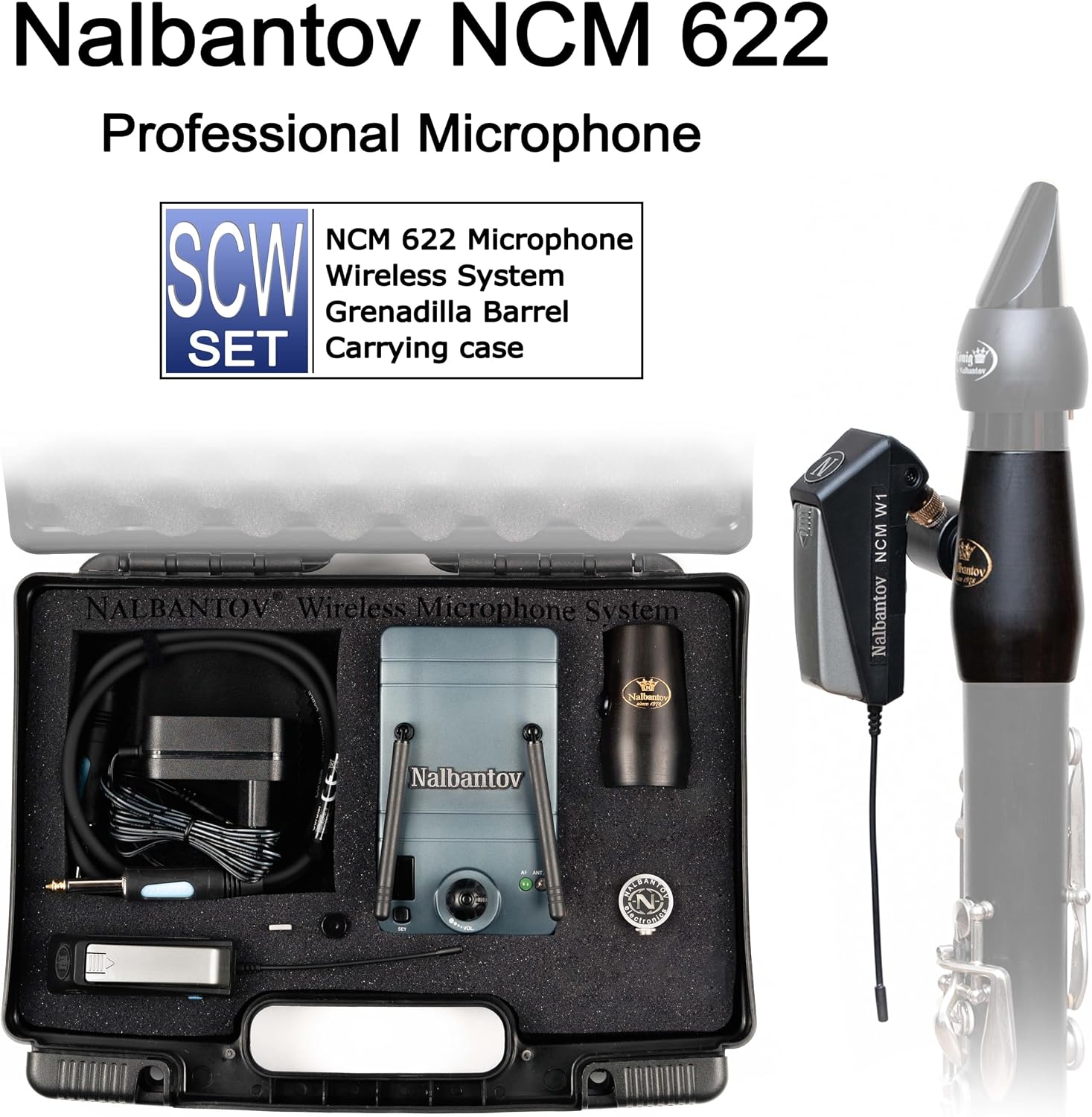 Clarinet Microphone NCM 622 Wireless Set SCW for Buffet Crampon RC Prestige