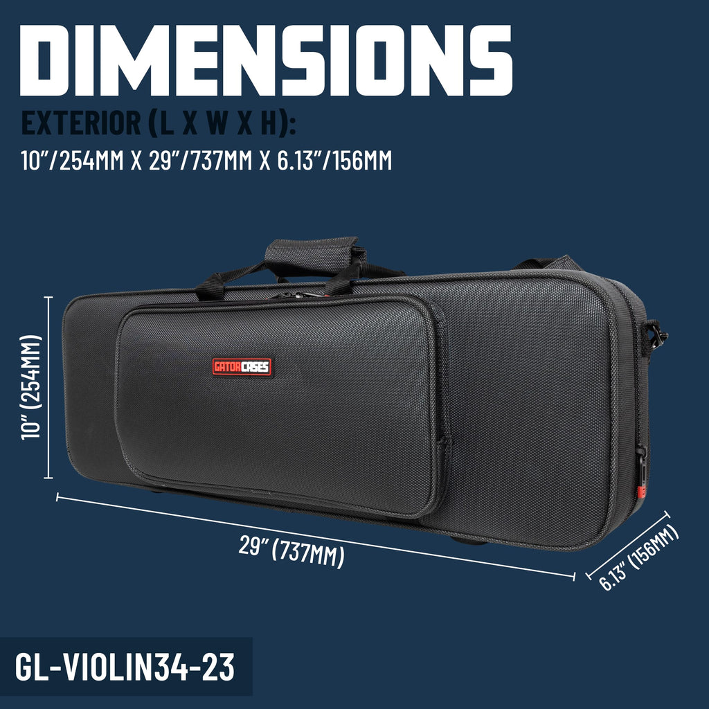 Gator Cases Adagio Series Shaped EPS Polyfoam Lightweight Case for Bb Trumpet; (GL-TRUMPET-S23)