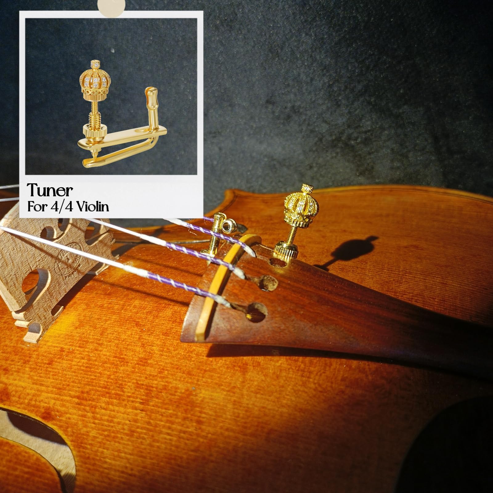 Handmade Creative Violin Fine Tuning Violin Tuners Violin Screw Violin String Adjusters for 3/4 4/4 Violins (20-Sapphire) Fiddle Fine Tuner