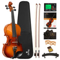 Cecilio 4/4 Full-Size Left-Handed Violin, Solid Spruce Top & Maple Body Professional Fiddle Set Includes Hard Case, 2 Bows, Rosin, Bridges & Extra Strings