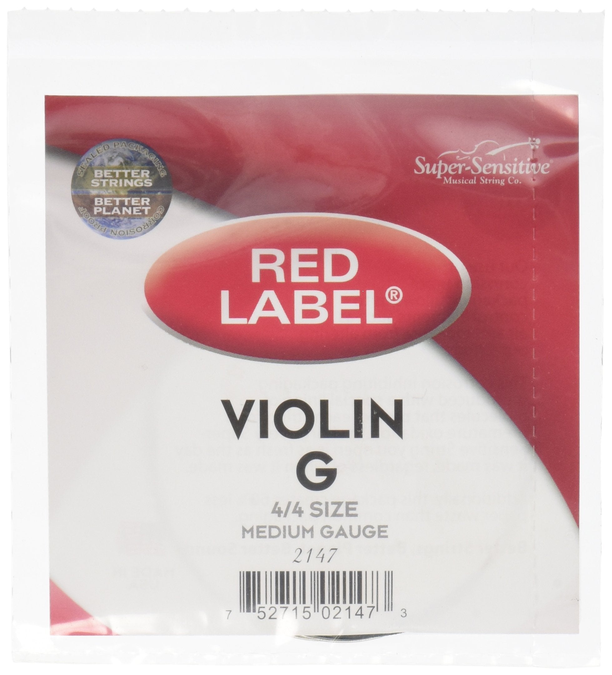 Super Sensitive Red Label Violin Set 1/2 Medium
