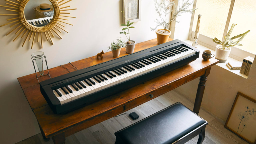 Yamaha P225 88-Key Digital Piano with Weighted Keys, Portable Design, Keyboard, Music Rest, Sustain Foot Switch, and Built-In Speakers, Black (P225B)