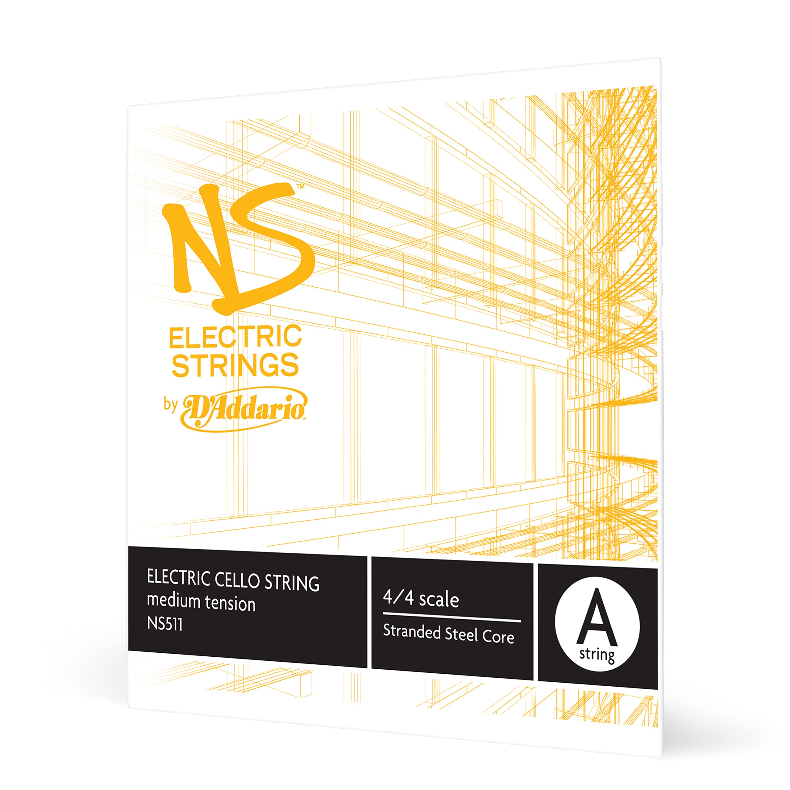 D'Addario NS Electric Cello String Set, 4/4 Scale, Medium Tension