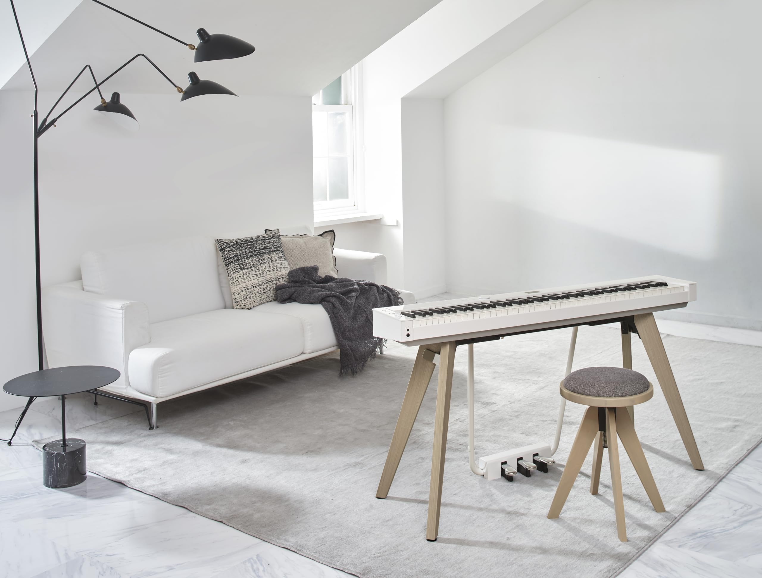 Casio Privia PX-S7000 Portable Digital Piano w/88 Hybrid Weighted Keys, 400 Tones, Touch Sensor Controls, Stand w/ 3 Pedals, Bluetooth, USB, AC Adapter, 32W Speakers, Harmonious Mustard (PX-S7000HM)