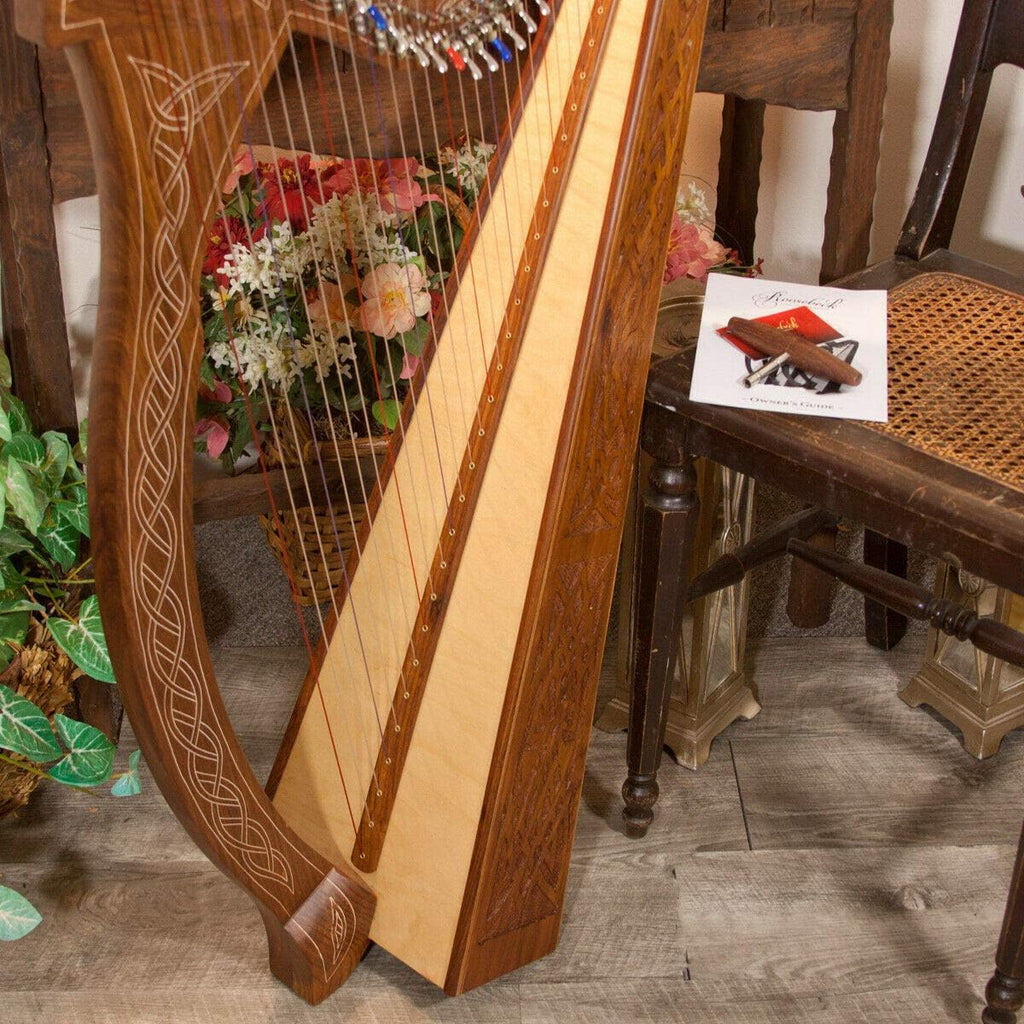 Roosebeck Minstrel Harp 29-String w/Full Chelby Levers + Learn to Play Book + Extra Strings & Tuning Tool