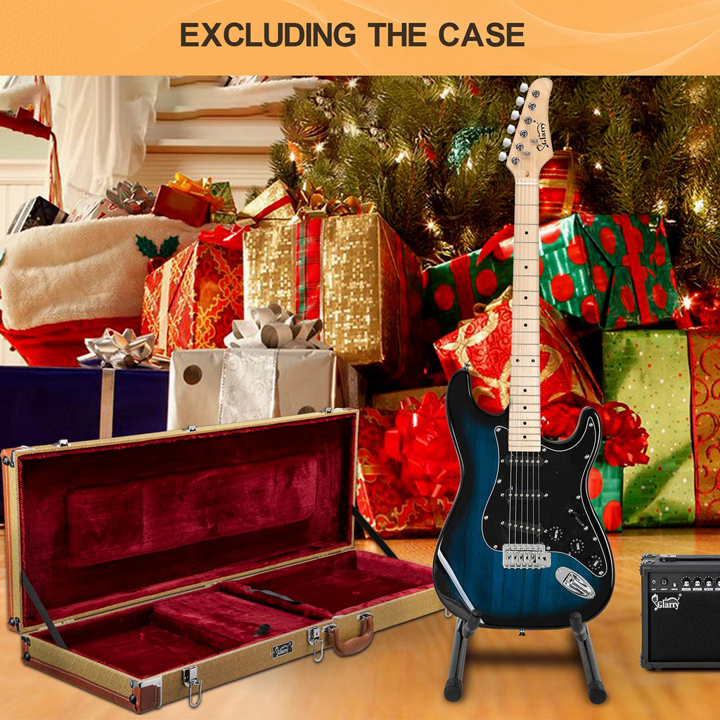 GLARRY Full Size Electric Guitar for Music Lover Beginner with 20W Amp and Accessories Pack Guitar Bag (GREEN, Left Handed 39")