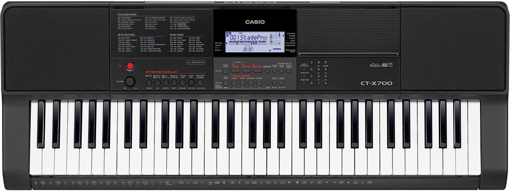 Casio CT-X700 Portable Keyboard Bundle with Adjustable Stand, Bench, Headphones, Sustain Pedal, Power Supply, Instructional DVD, and Austin Bazaar Polishing Cloth