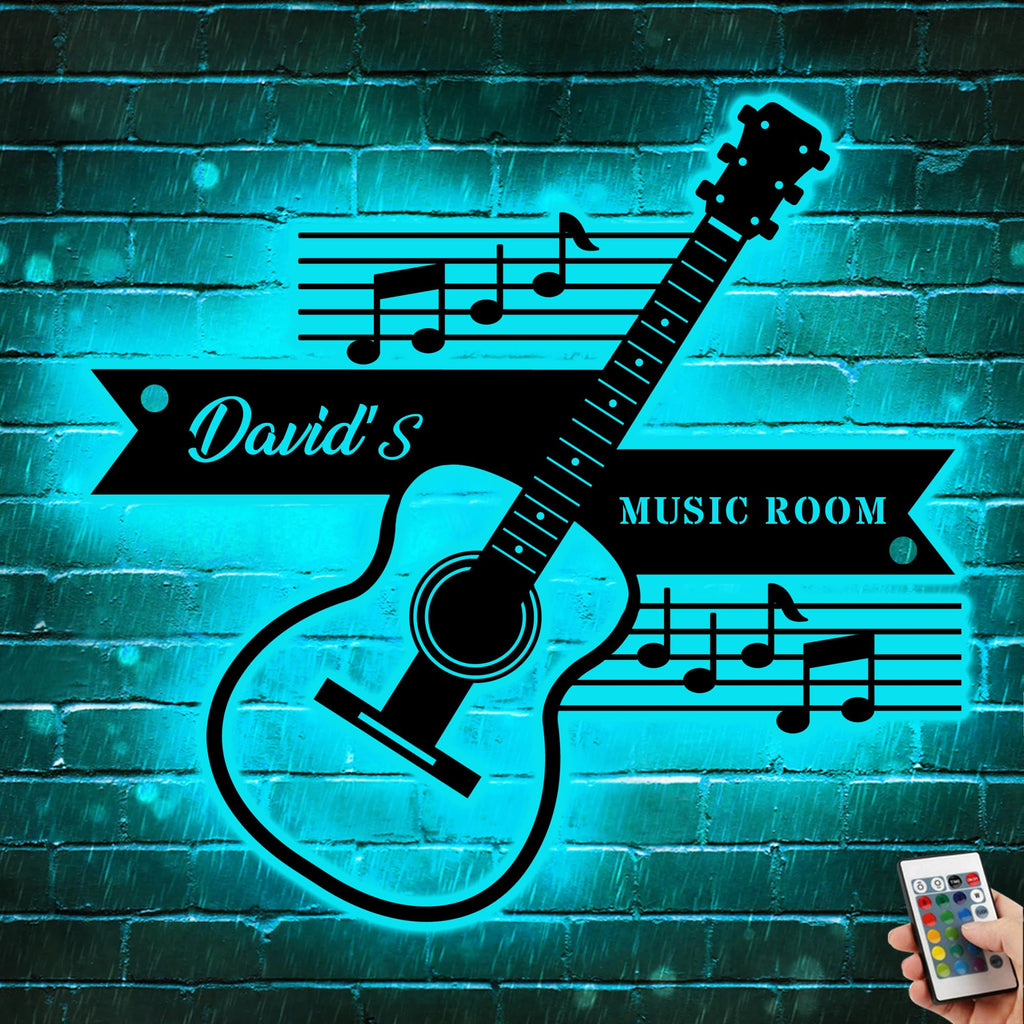 Personalzied Guitarist Name Wall Sign LED Lights Custom Cello Wall Art Music Neon Sign Electric Guitar Night Light Rock DJ LED Lamp Music Studio Plaque Musical Shed Name Plaque for Teacher