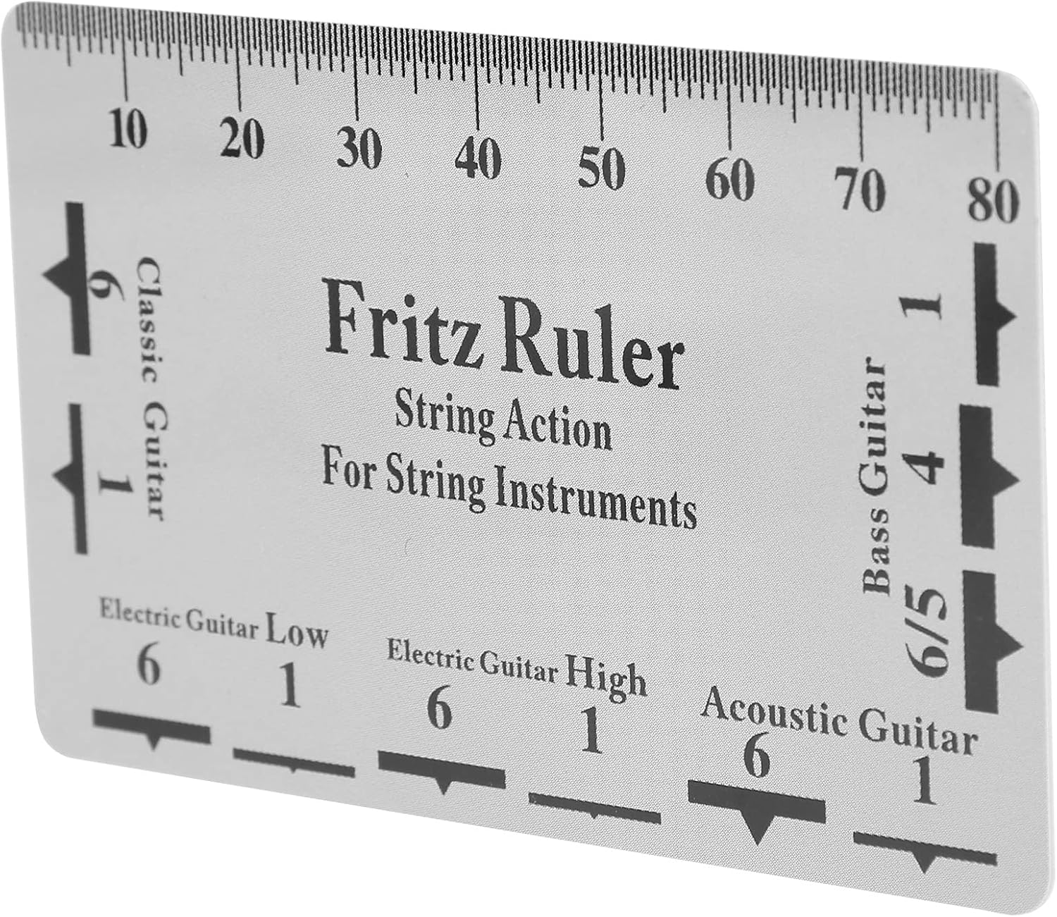 SUNGOOYUE String Action Gauge Ruler Measuring Repair Set Up Tool Kit for Guitar - Practical and Convenient PVC Material