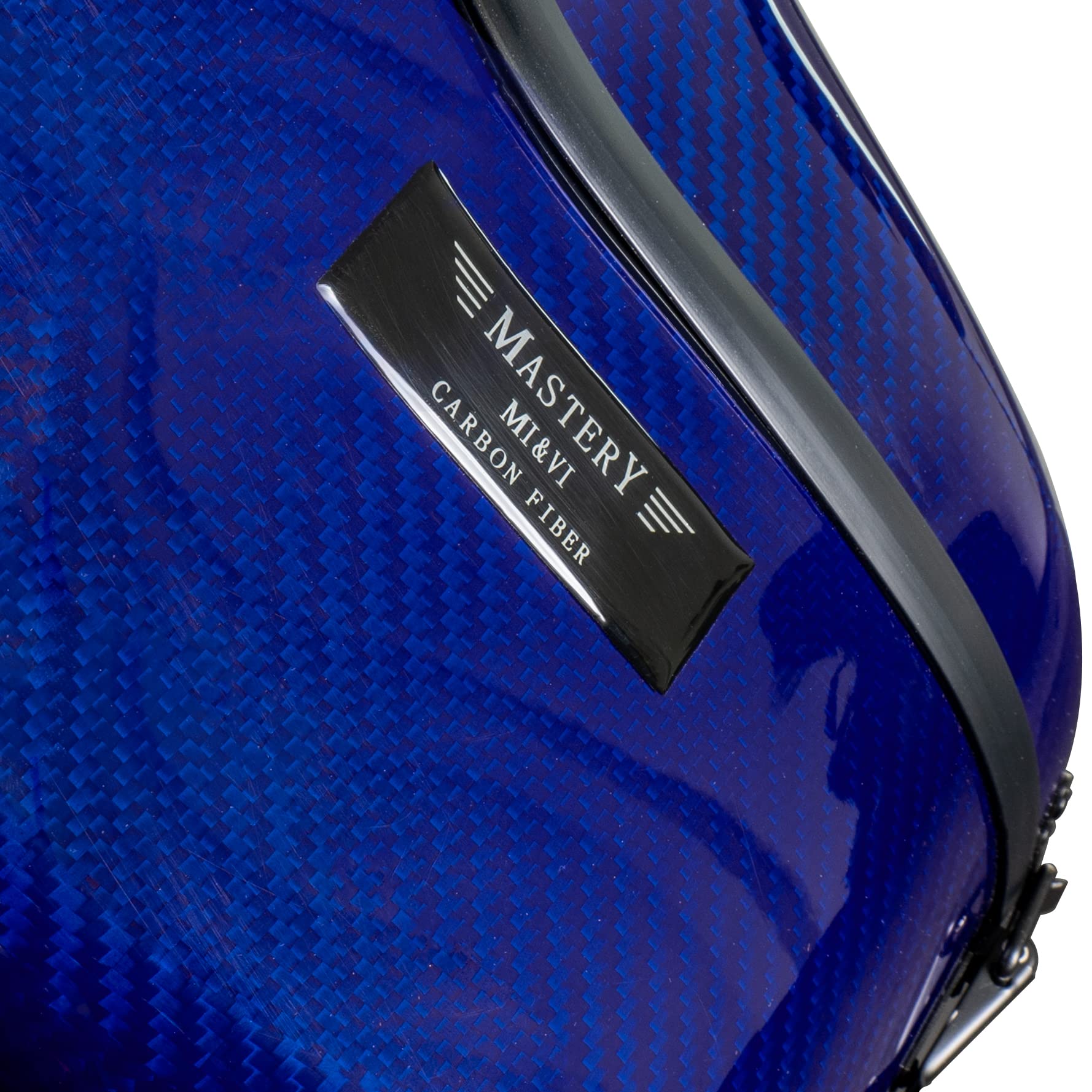 MI&VI CC-9001 Pure 100% Carbon Fiber Cello Case (Full Size) 4/4 with Wheels | Carry Straps | 8lb Lightweight | Tough Shell (3K Blue)