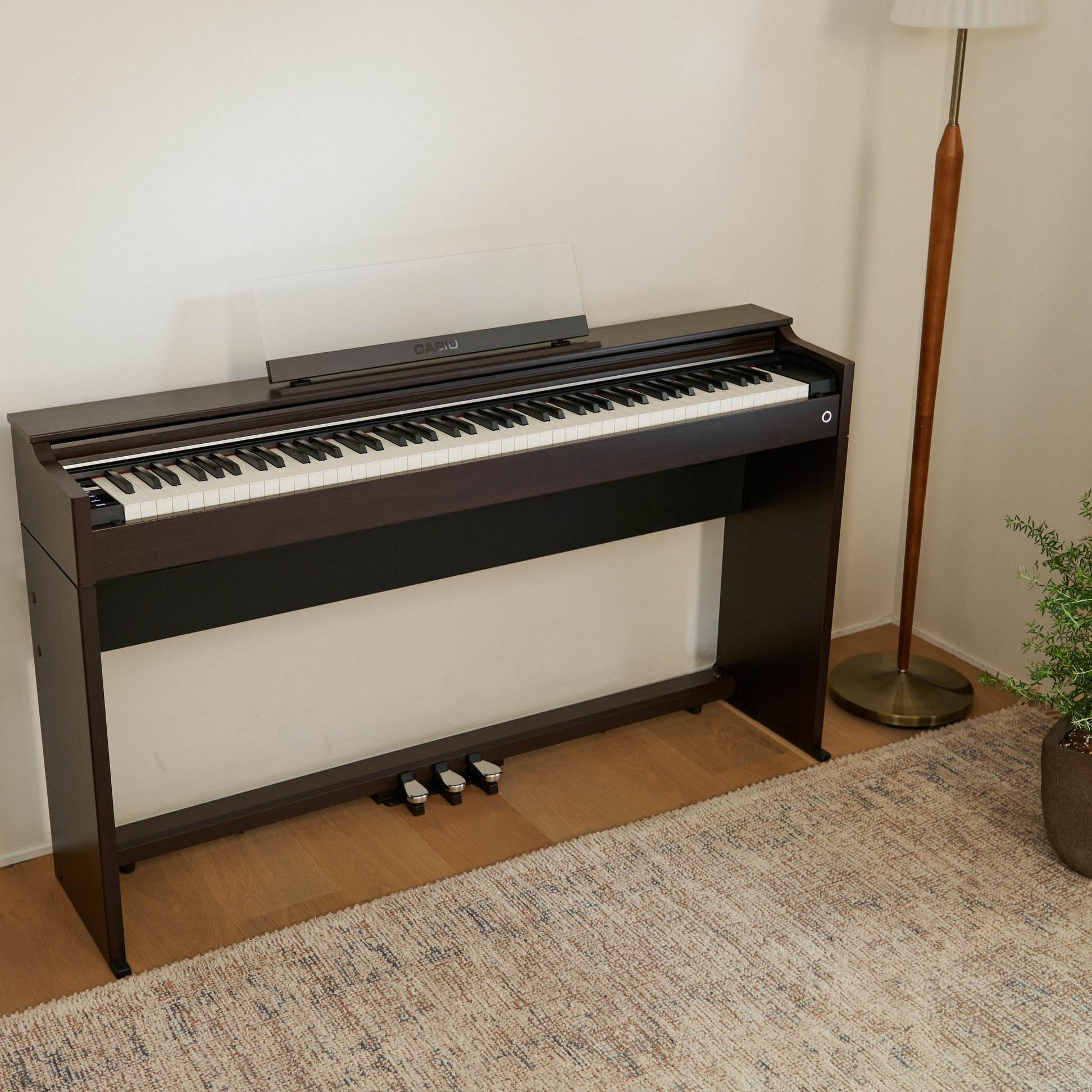Casio AP-S200 CELVIANO 88-Key Digital Piano - Black Bundle with Furniture Bench, Headphones, Instructional Book, Austin Bazaar Instructional DVD, and Polishing Cloth