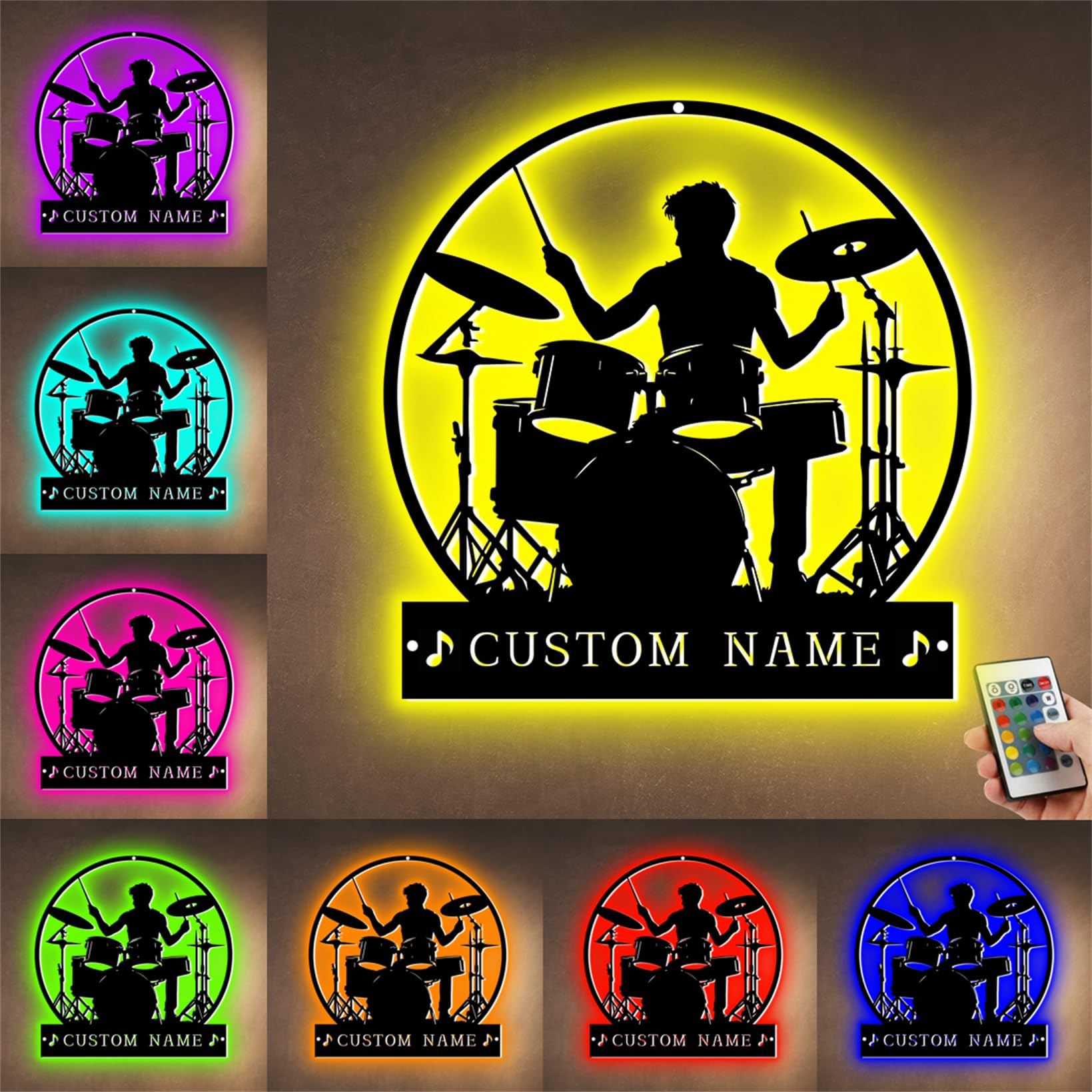 Personalzied Guitarist Name Wall Sign LED Lights Custom Cello Wall Art Music Neon Sign Electric Guitar Night Light Rock DJ LED Lamp Music Studio Plaque Musical Shed Name Plaque for Teacher