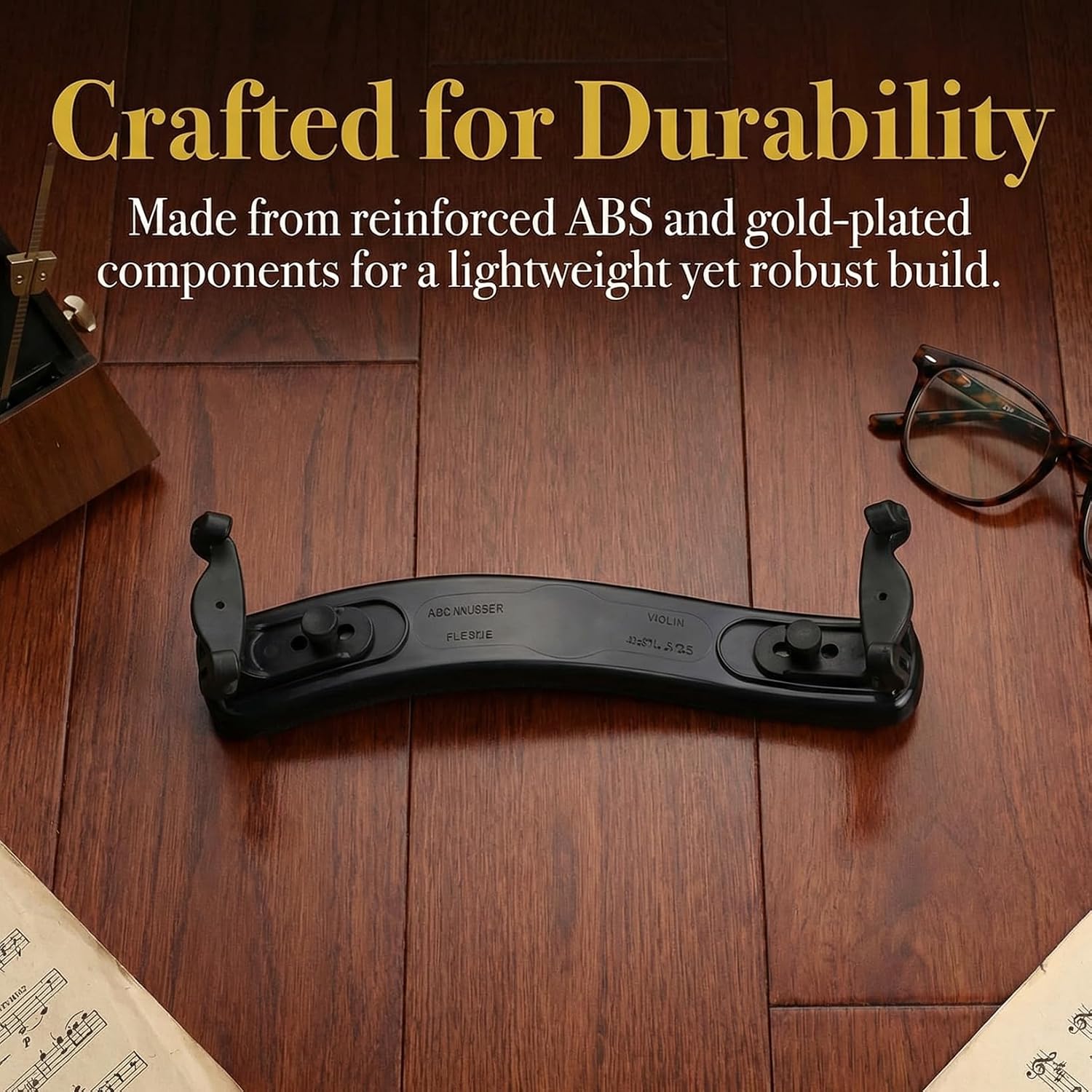 NANYI Violin Shoulder Rest for 3/4-4/4 size, Collapsible and Height Adjustable Feet, Violin universal Type Violin Parts soft easy to use, High strength sponge