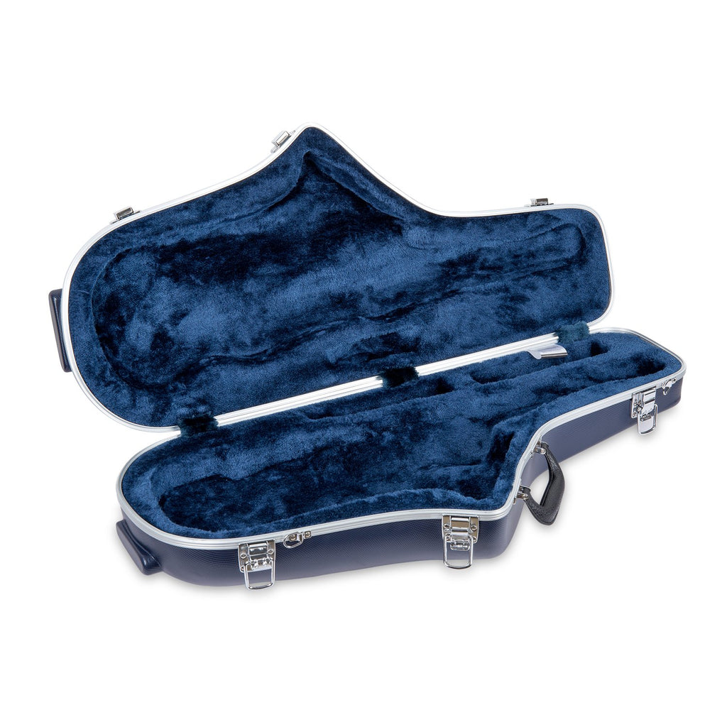 Crossrock Trumpet Case for Bb Horn | Textured Blue Finish with Velvet Interior, Security Lock, Metal Feet & Detachable Strap (CRA861TRBL)