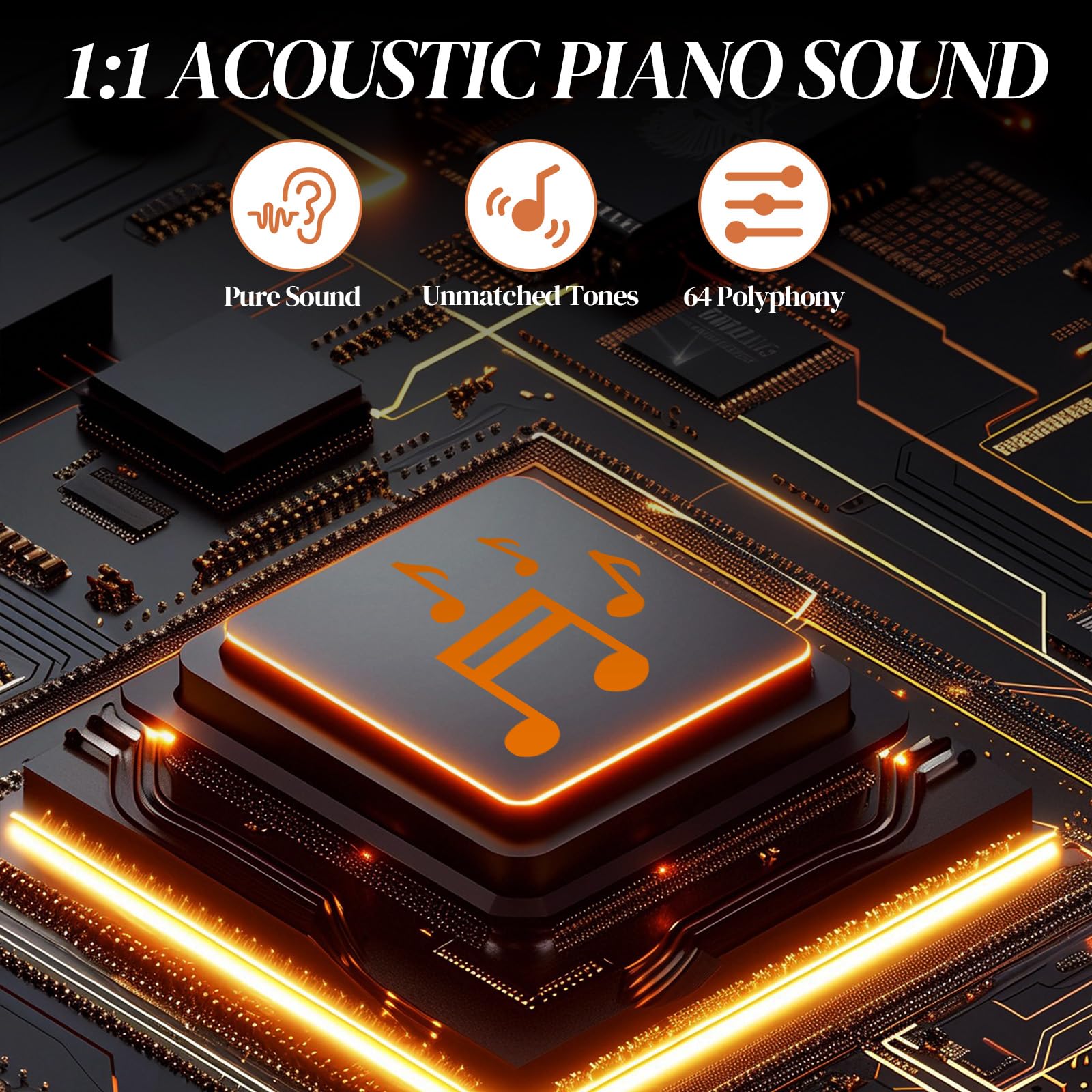 Ktaxon 88 Key Keyboard Piano Set, Full Size Digital Piano with Multi-Adjustable Height Bench, Powerful Functional Panel, Professional 3 Pedal Unit and Dual Mode Connectivity for Beginner(Black)