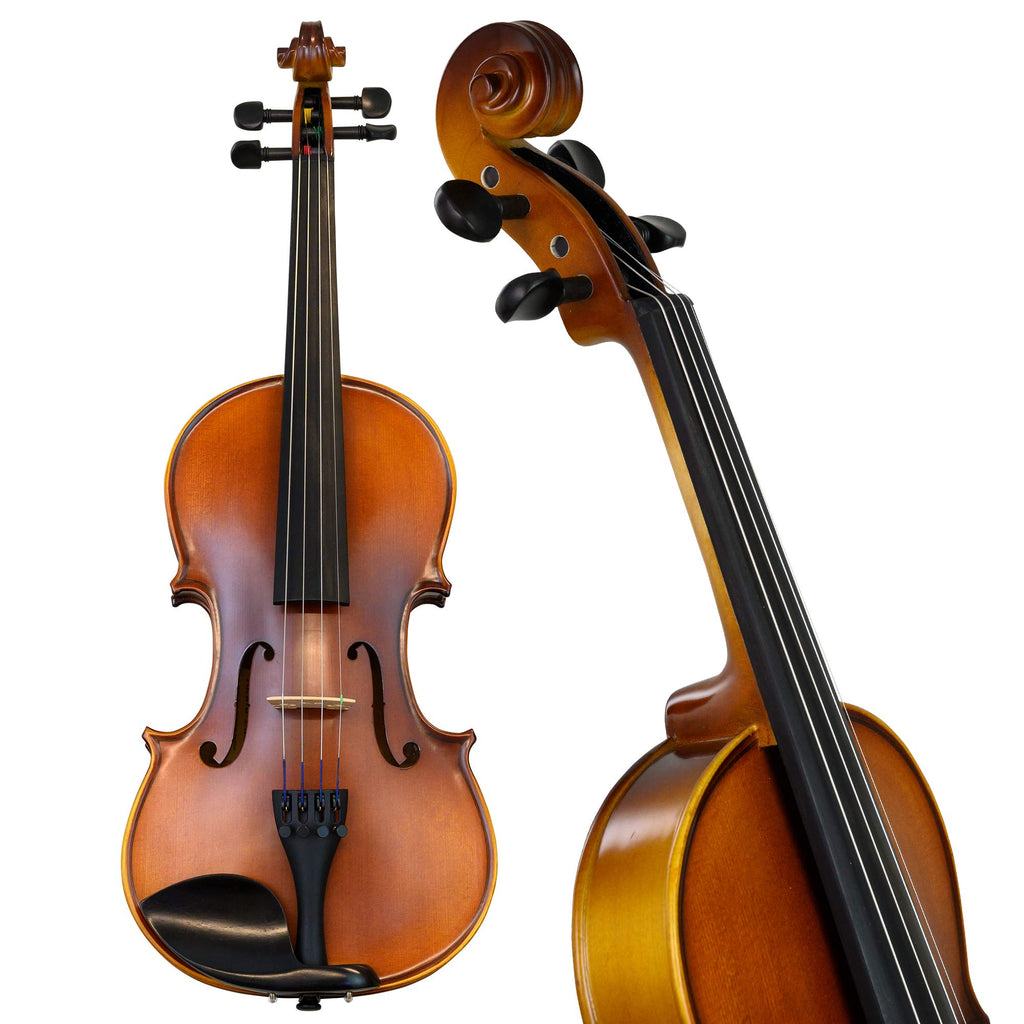 Bunnel Premier Violin Clearance Outfit 4/4 Full Size - Carrying Case and Accessories Included - Solid Maple Wood and Ebony Fittings By Kennedy Violins